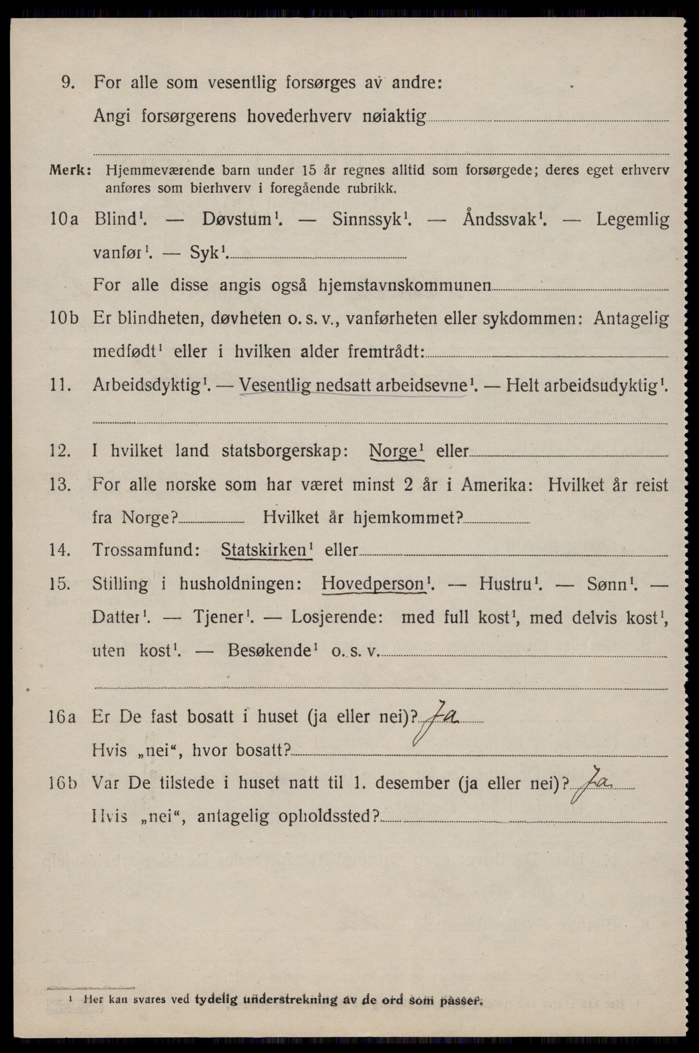 SAST, 1920 census for Sauda, 1920, p. 1113