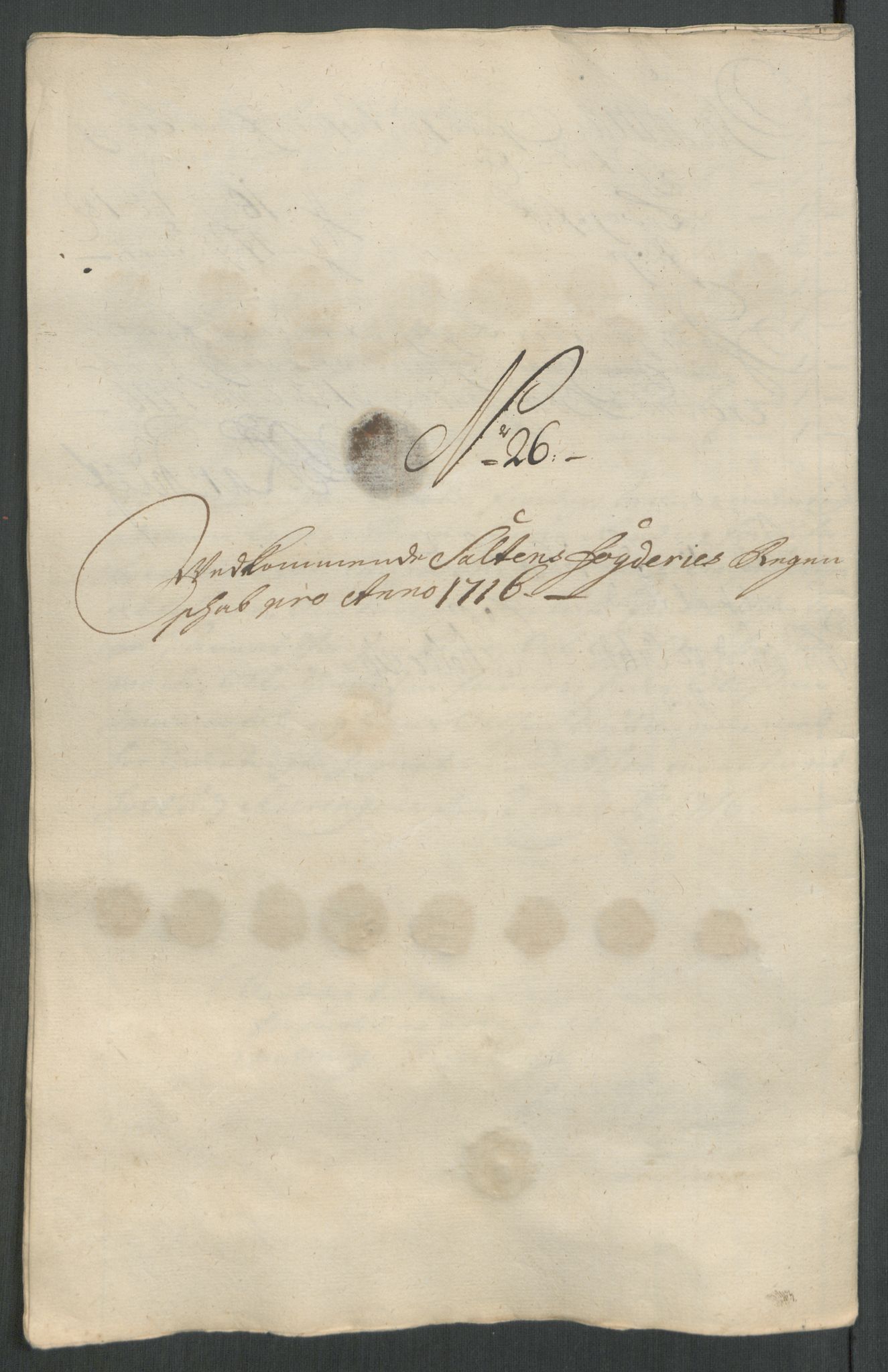 Rentekammeret inntil 1814, Reviderte regnskaper, Fogderegnskap, AV/RA-EA-4092/R66/L4586: Fogderegnskap Salten, 1716, p. 189