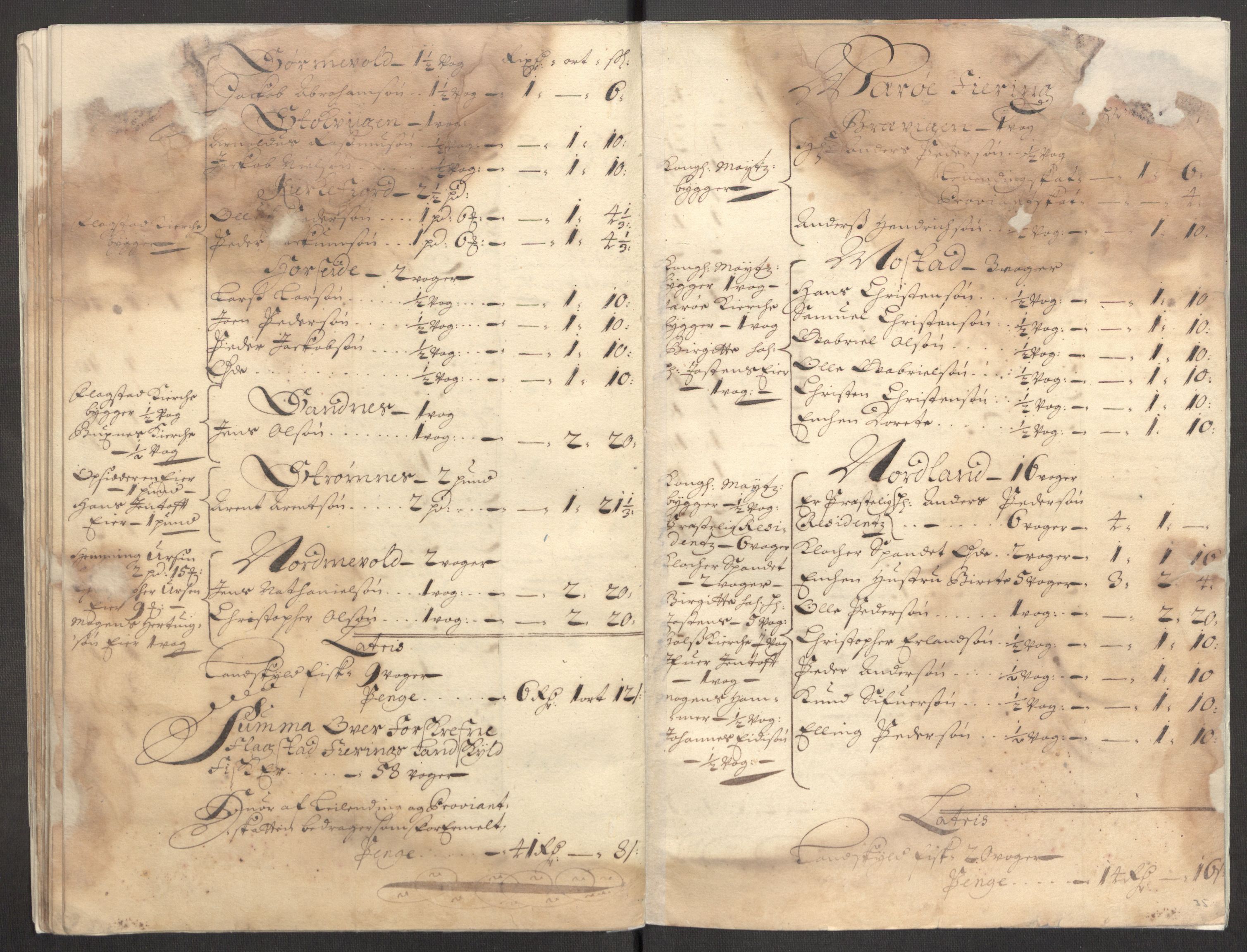 Rentekammeret inntil 1814, Reviderte regnskaper, Fogderegnskap, RA/EA-4092/R67/L4678: Fogderegnskap Vesterålen, Andenes og Lofoten, 1696-1708, p. 409