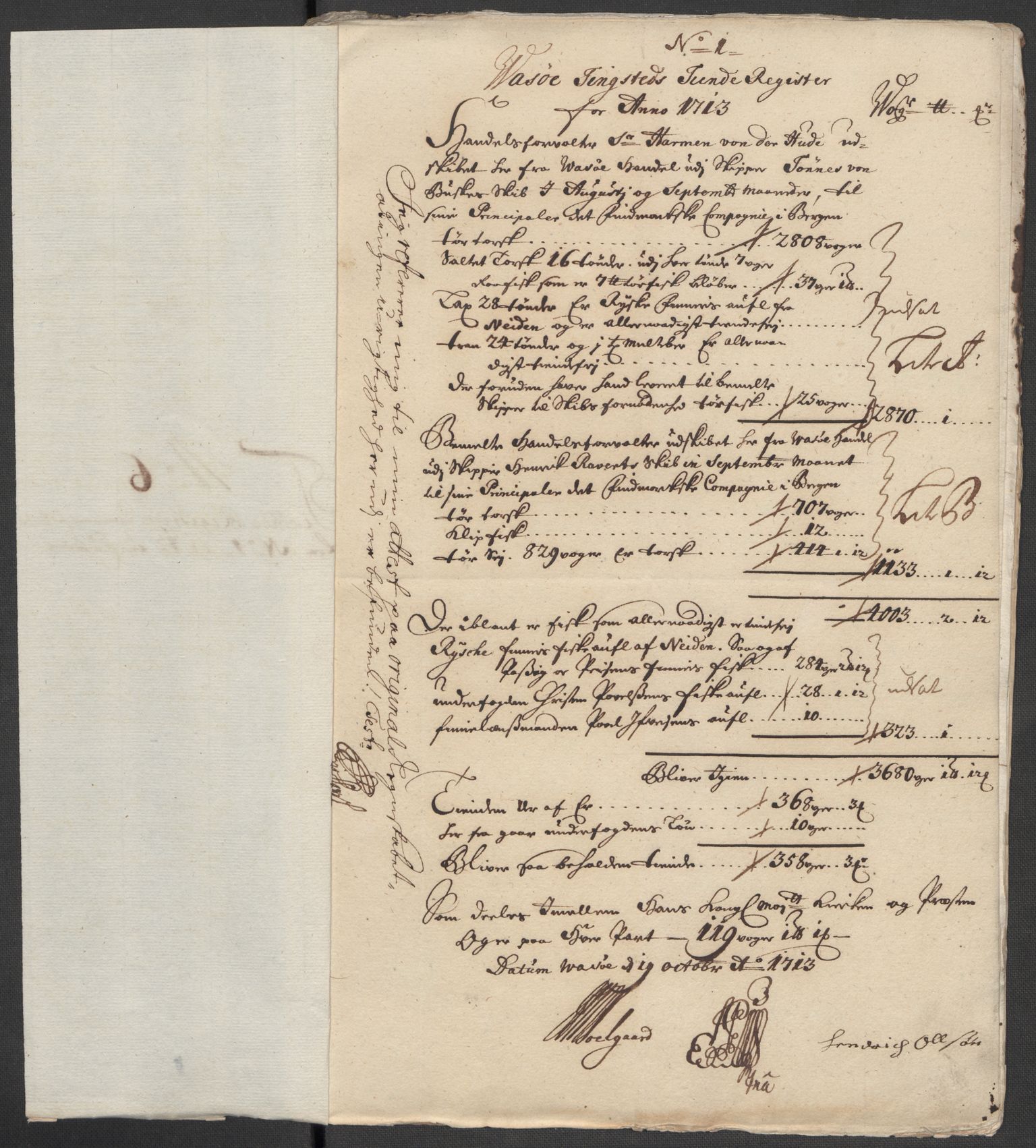 Rentekammeret inntil 1814, Reviderte regnskaper, Fogderegnskap, AV/RA-EA-4092/R69/L4856: Fogderegnskap Finnmark/Vardøhus, 1713-1715, p. 58