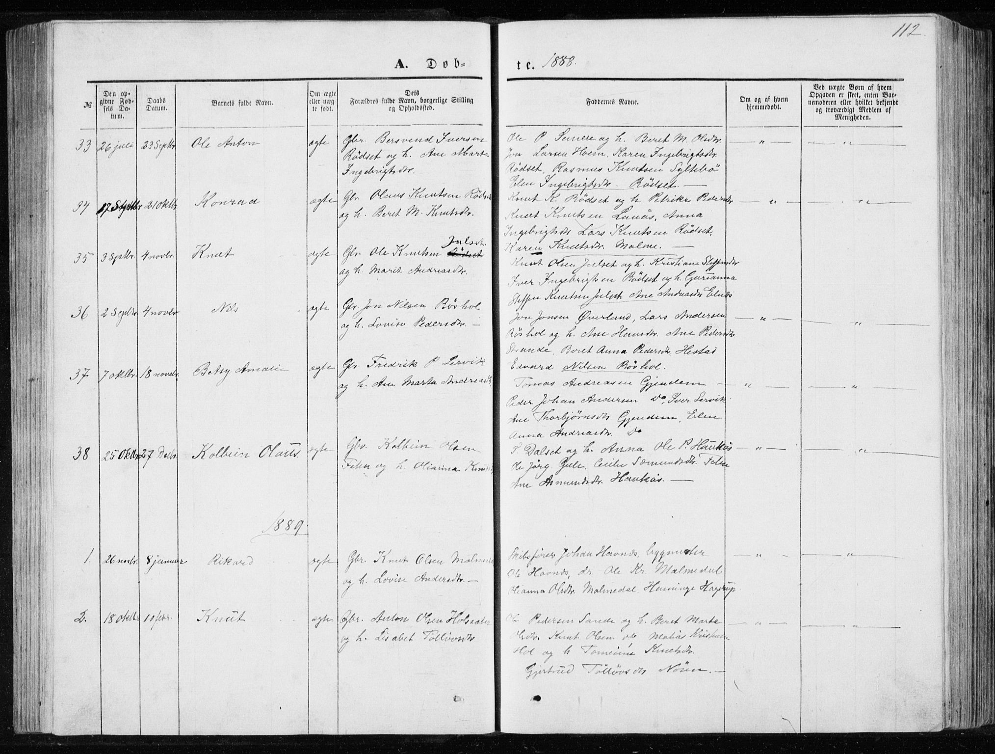 Ministerialprotokoller, klokkerbøker og fødselsregistre - Møre og Romsdal, AV/SAT-A-1454/565/L0754: Parish register (copy) no. 565C03, 1870-1896, p. 112