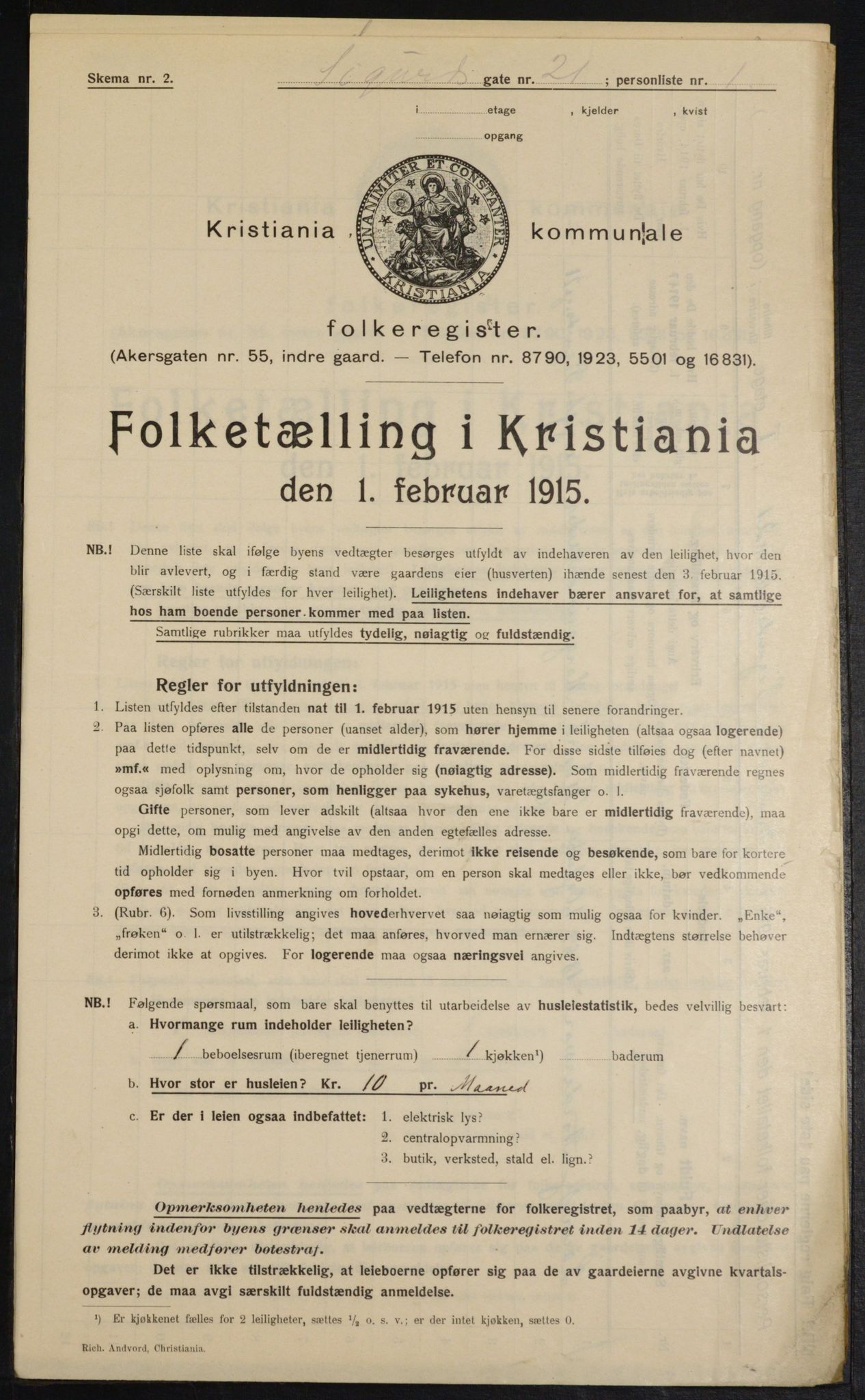 OBA, Municipal Census 1915 for Kristiania, 1915, p. 94963