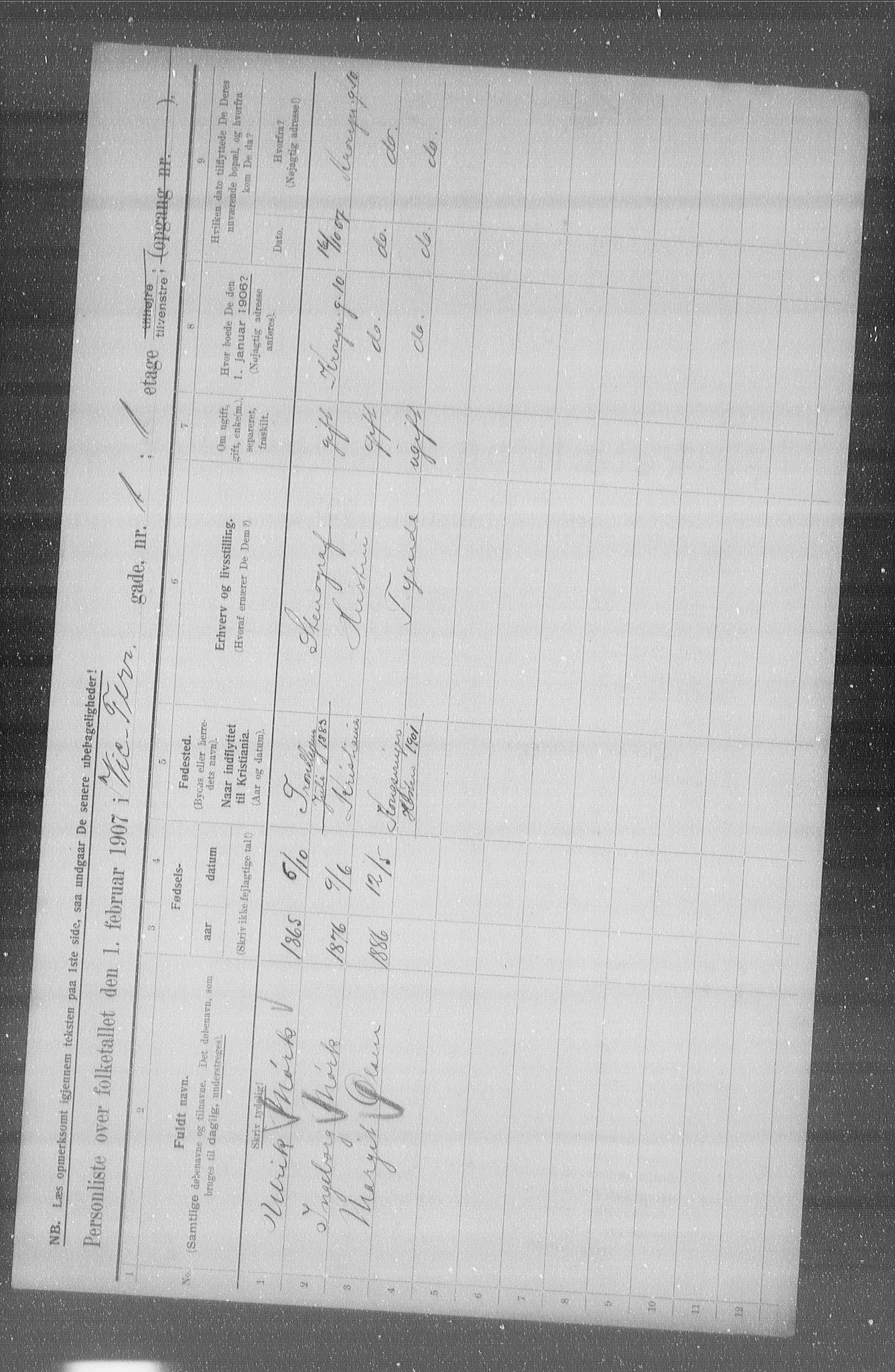 OBA, Municipal Census 1907 for Kristiania, 1907, p. 62797