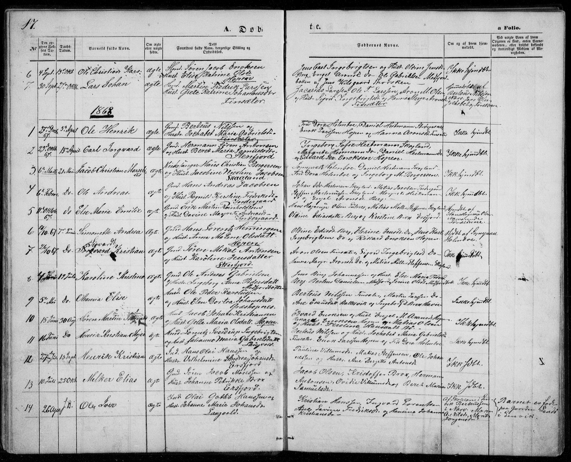 Berg sokneprestkontor, SATØ/S-1318/G/Ga/Gab/L0002klokker: Parish register (copy) no. 2, 1851-1874, p. 17