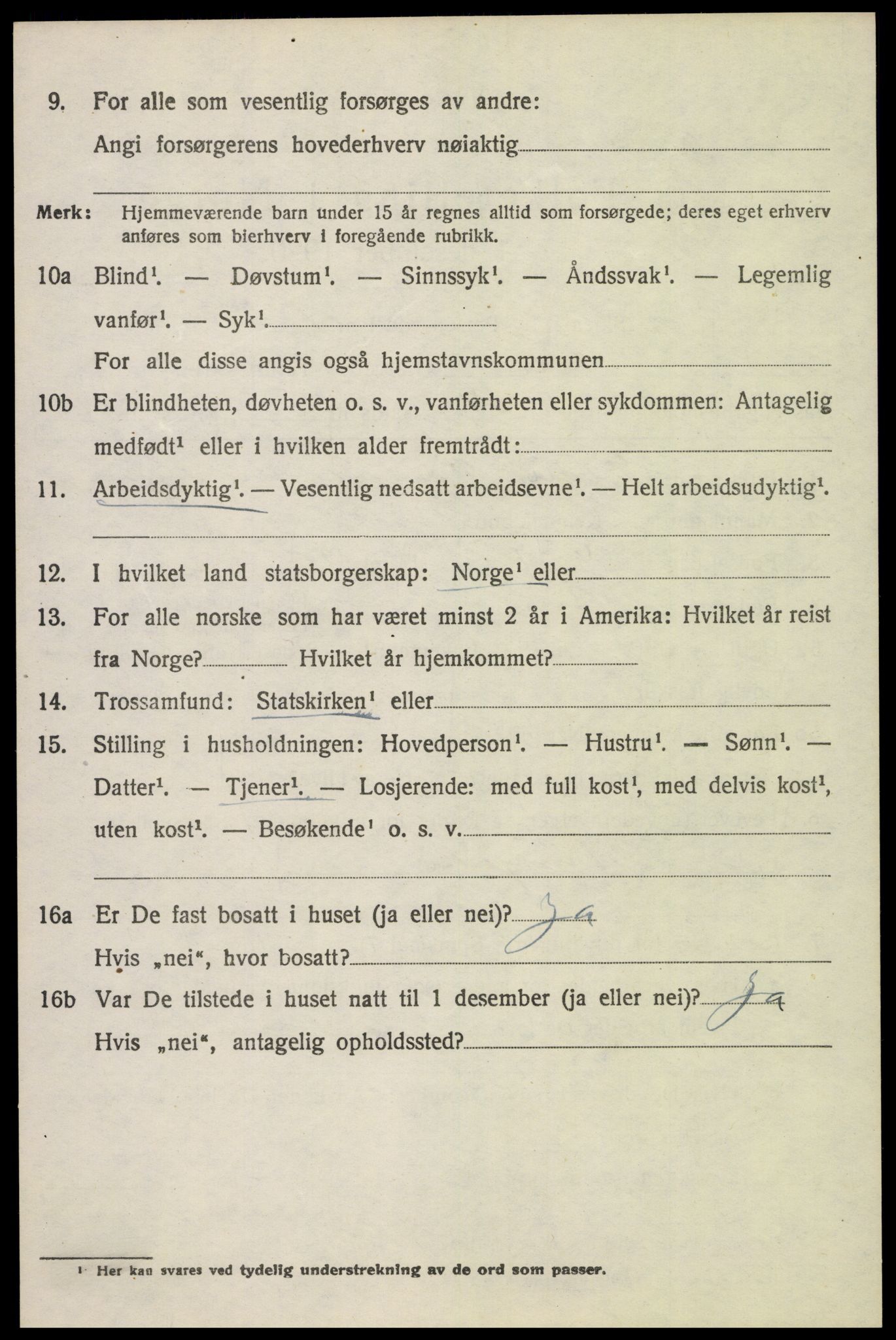 SAH, 1920 census for Biri, 1920, p. 3808