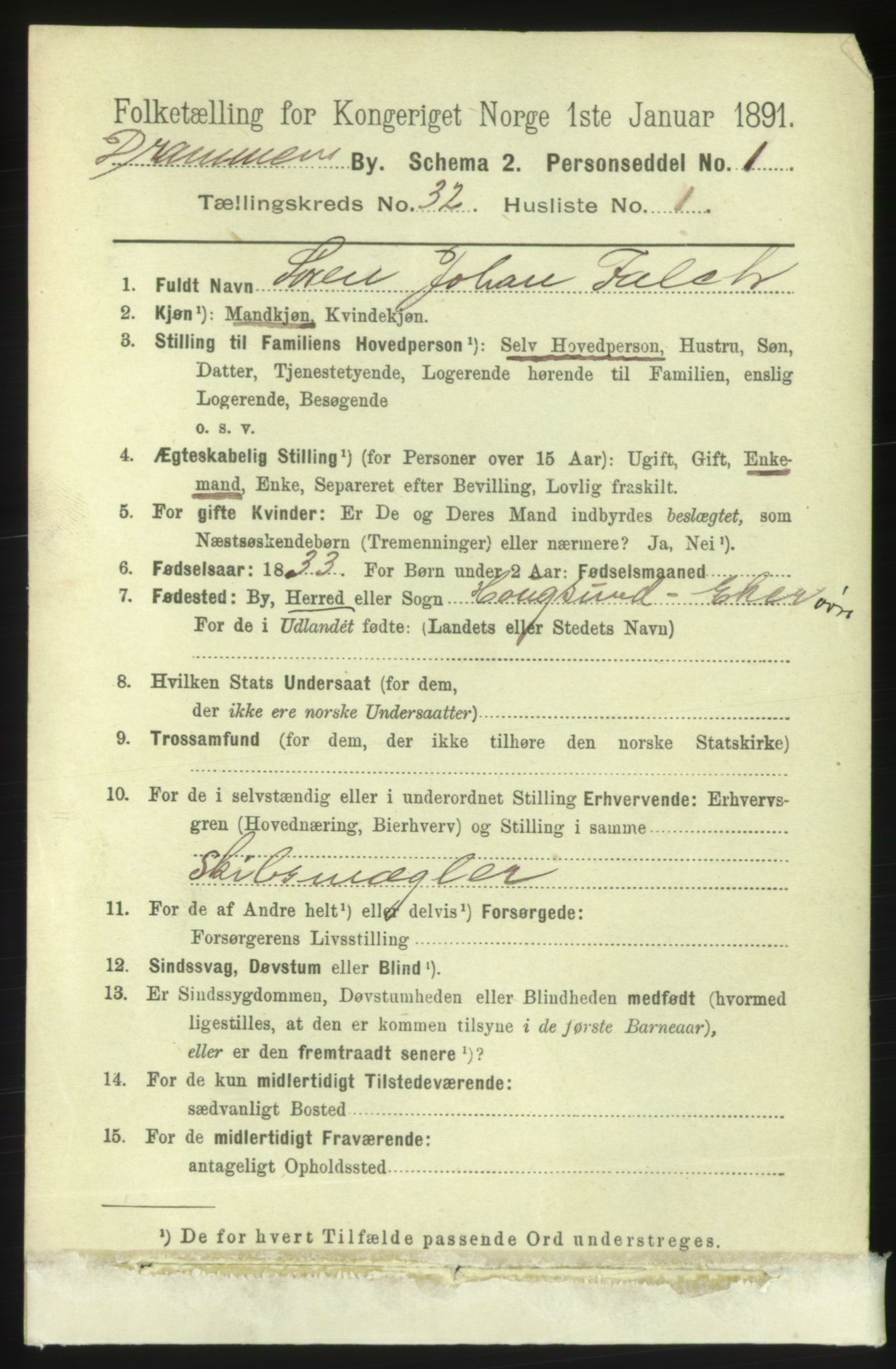 RA, 1891 census for 0602 Drammen, 1891, p. 19277