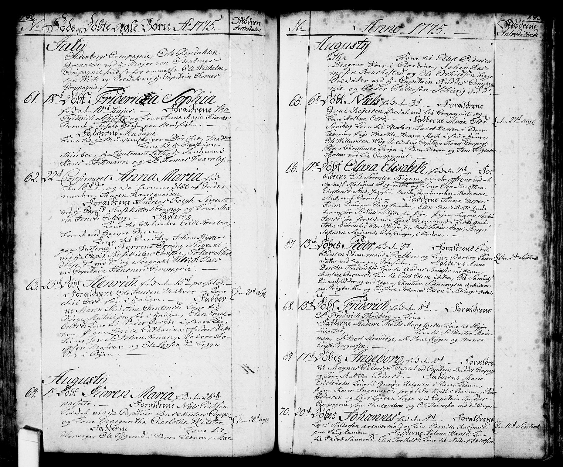 Halden prestekontor Kirkebøker, SAO/A-10909/F/Fa/L0001: Parish register (official) no. I 1, 1758-1791, p. 192-193
