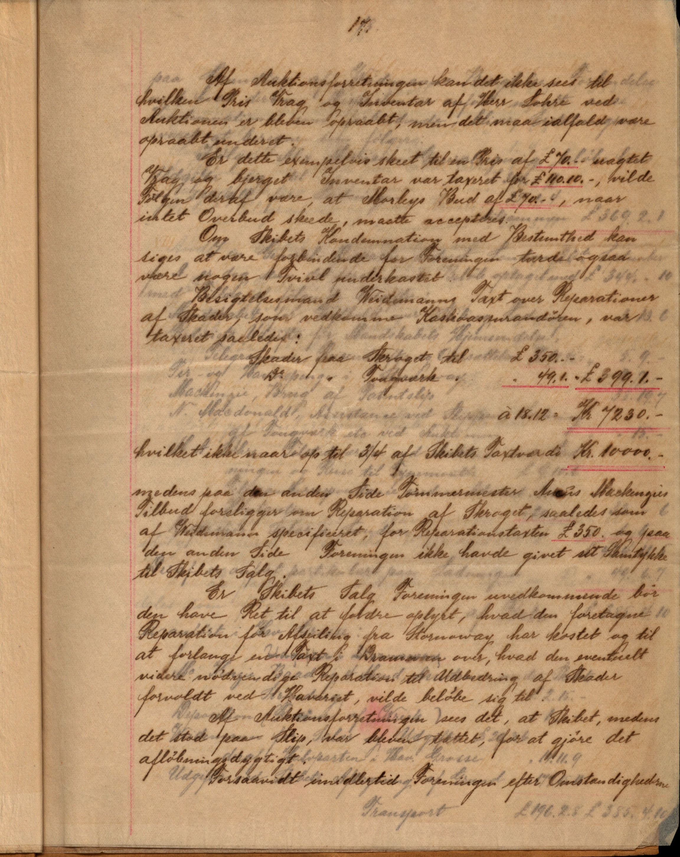 Pa 63 - Østlandske skibsassuranceforening, VEMU/A-1079/G/Ga/L0028/0005: Havaridokumenter / Tjømø, Magnolia, Caroline, Olaf, Stjernen, 1892, p. 237