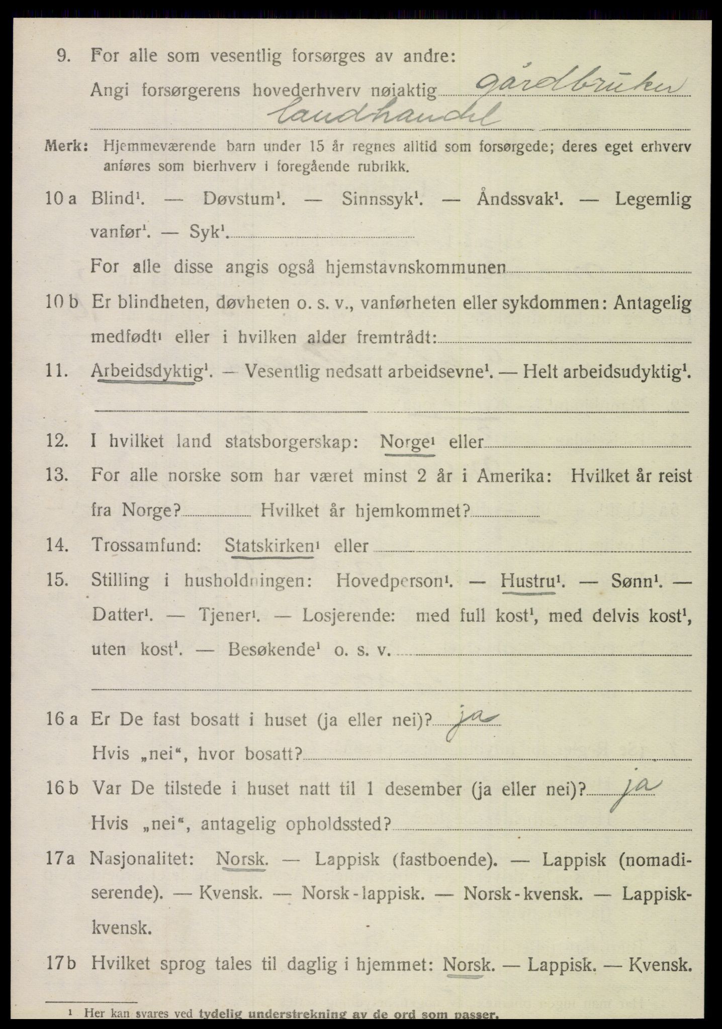 SAT, 1920 census for Meråker, 1920, p. 4037