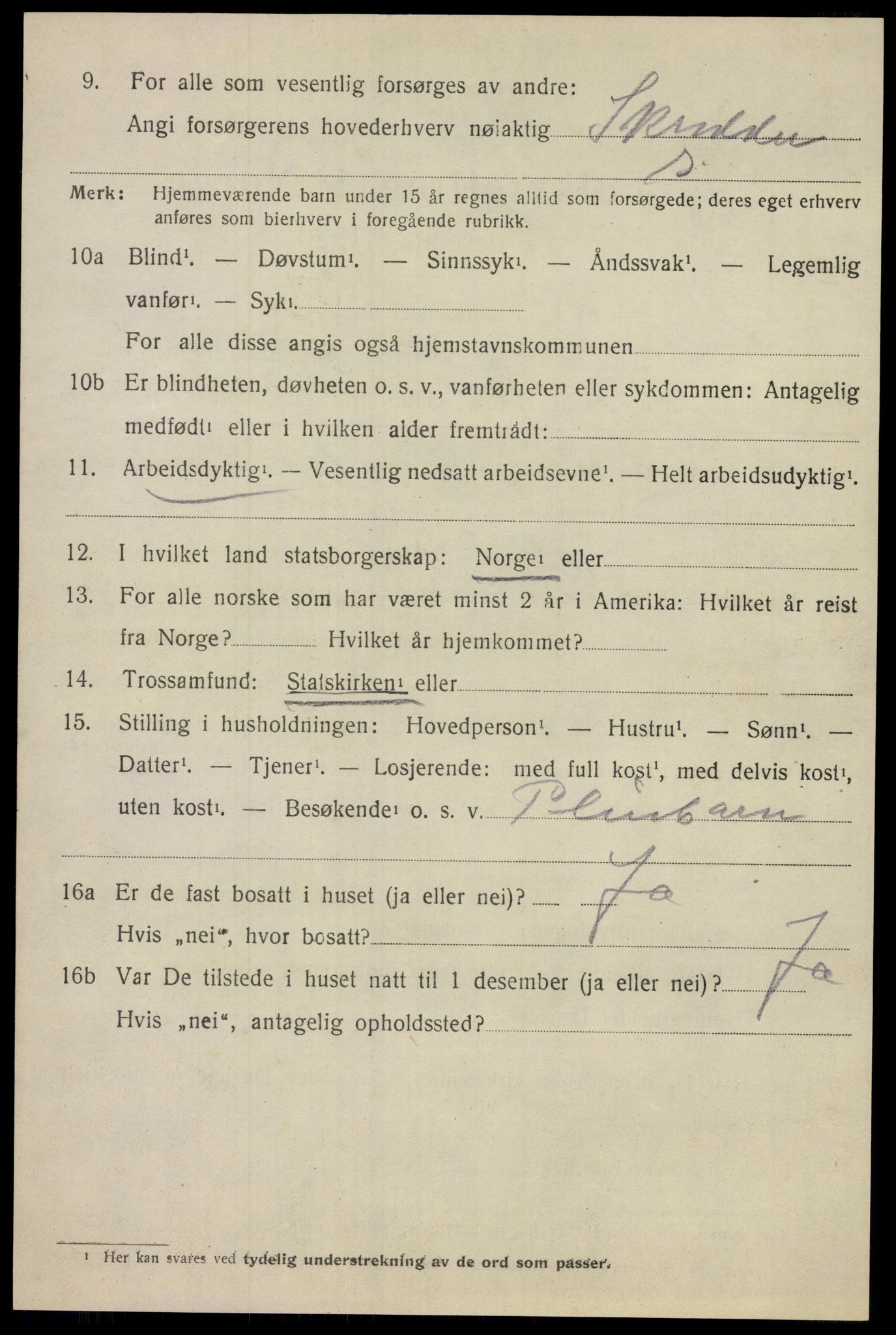 SAO, 1920 census for Lillestrøm, 1920, p. 7453