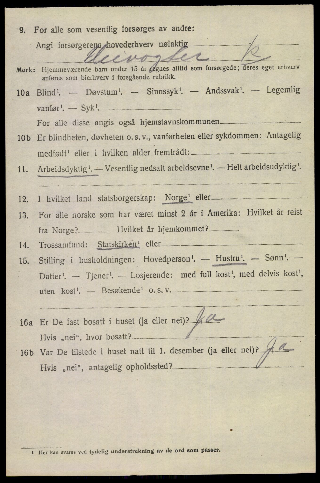 SAKO, 1920 census for Eidanger, 1920, p. 6047