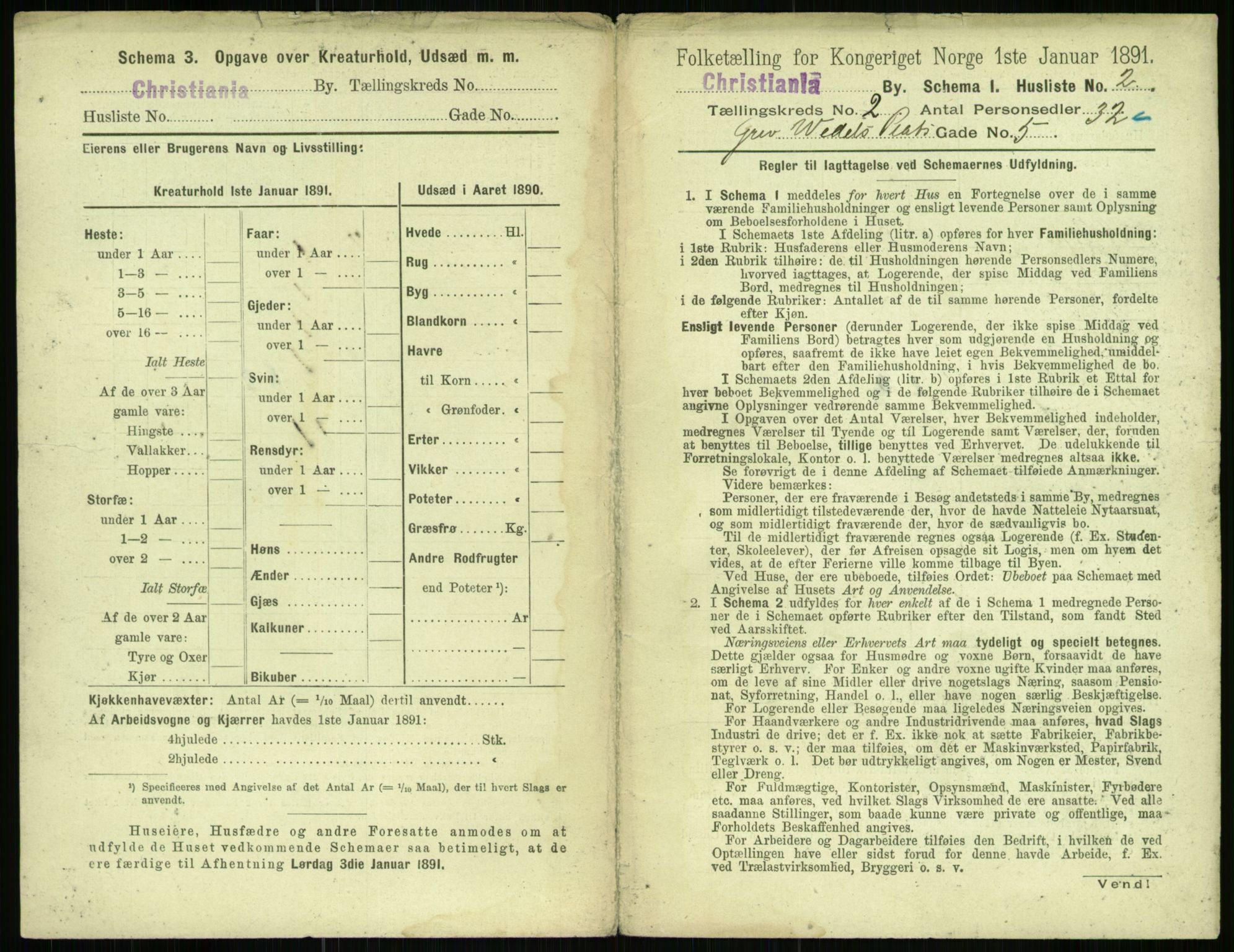 RA, 1891 census for 0301 Kristiania, 1891, p. 526