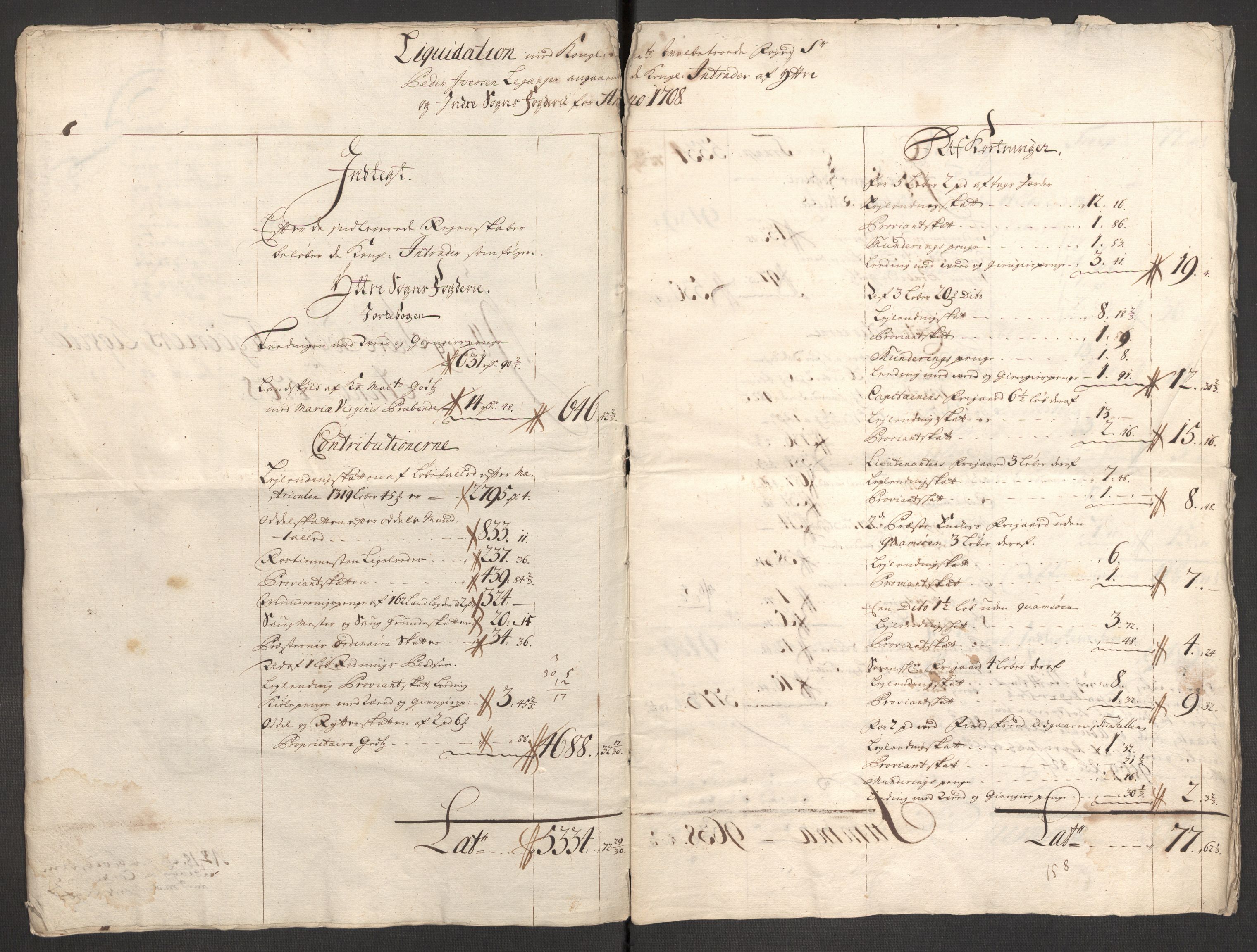 Rentekammeret inntil 1814, Reviderte regnskaper, Fogderegnskap, AV/RA-EA-4092/R52/L3315: Fogderegnskap Sogn, 1708, p. 13