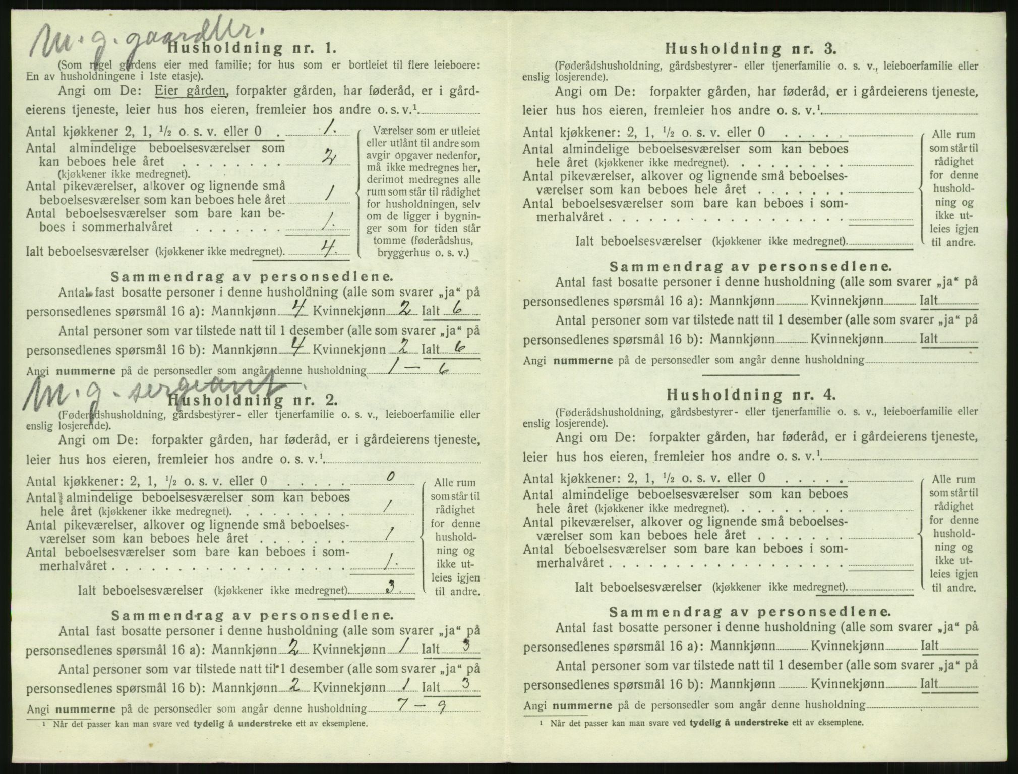SAT, 1920 census for Vestnes, 1920, p. 924