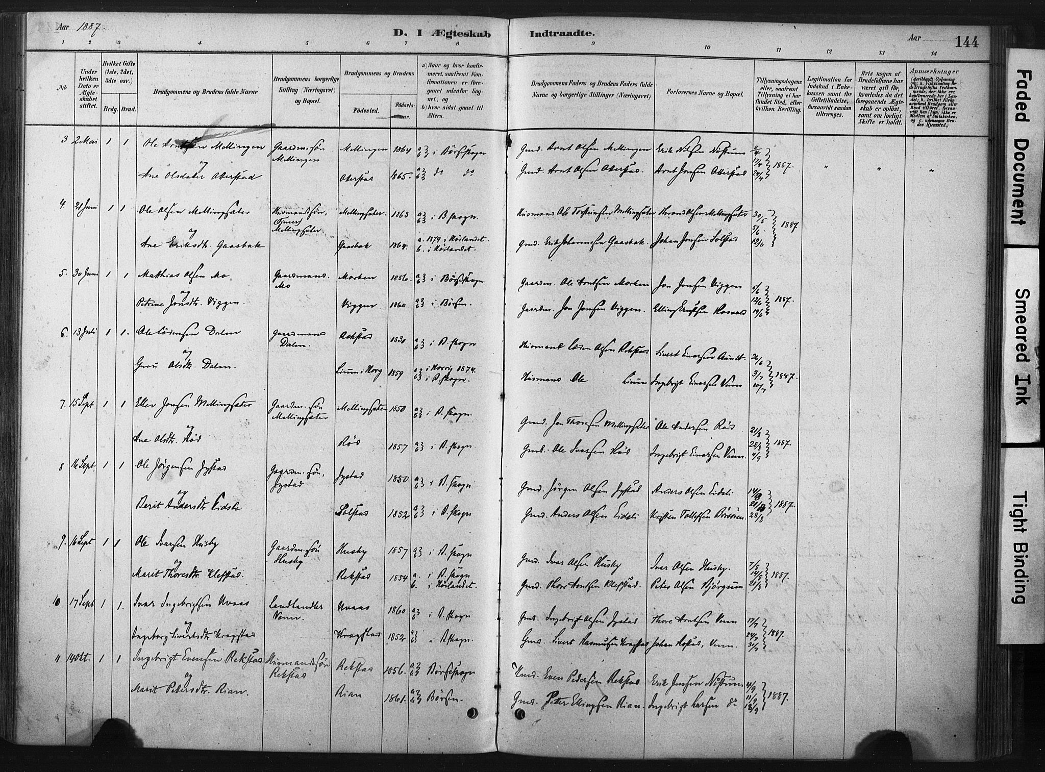 Ministerialprotokoller, klokkerbøker og fødselsregistre - Sør-Trøndelag, SAT/A-1456/667/L0795: Parish register (official) no. 667A03, 1879-1907, p. 144