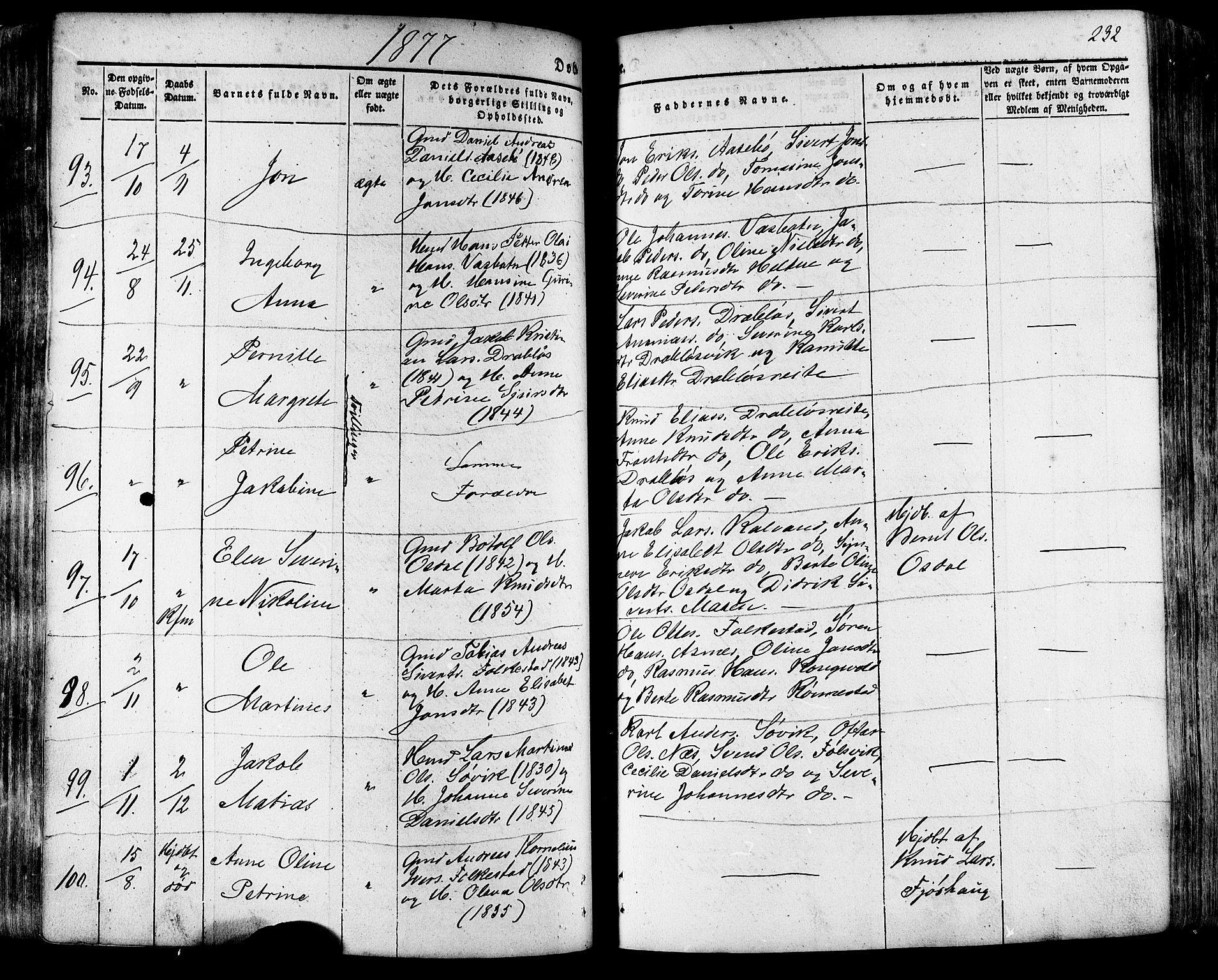Ministerialprotokoller, klokkerbøker og fødselsregistre - Møre og Romsdal, SAT/A-1454/511/L0140: Parish register (official) no. 511A07, 1851-1878, p. 232