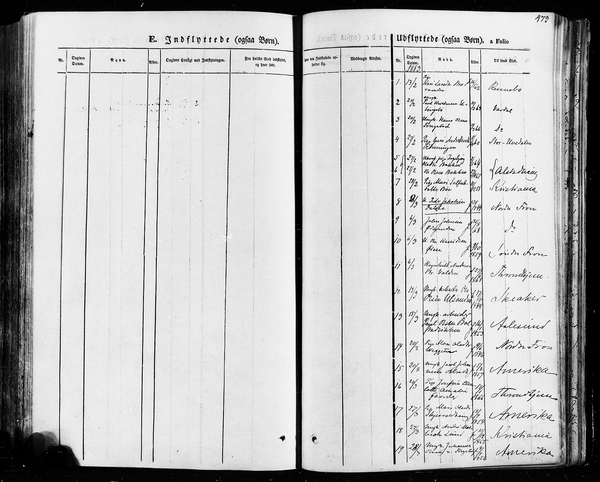 Vågå prestekontor, SAH/PREST-076/H/Ha/Haa/L0007: Parish register (official) no. 7 /1, 1872-1886, p. 473