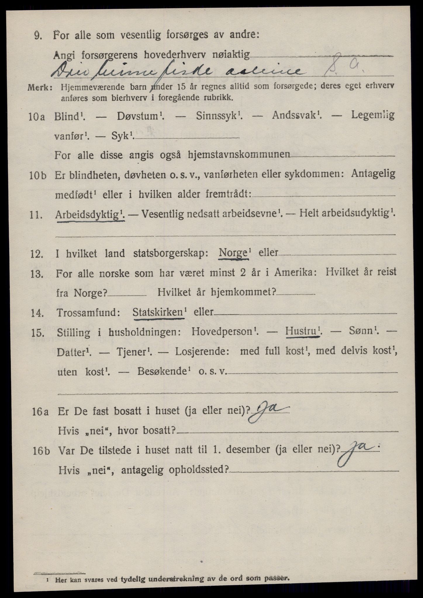 SAT, 1920 census for Stangvik, 1920, p. 4533