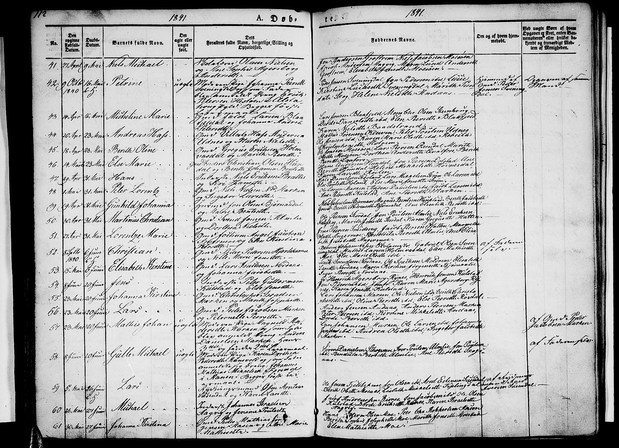 Ministerialprotokoller, klokkerbøker og fødselsregistre - Nordland, SAT/A-1459/820/L0289: Parish register (official) no. 820A10, 1826-1845, p. 112