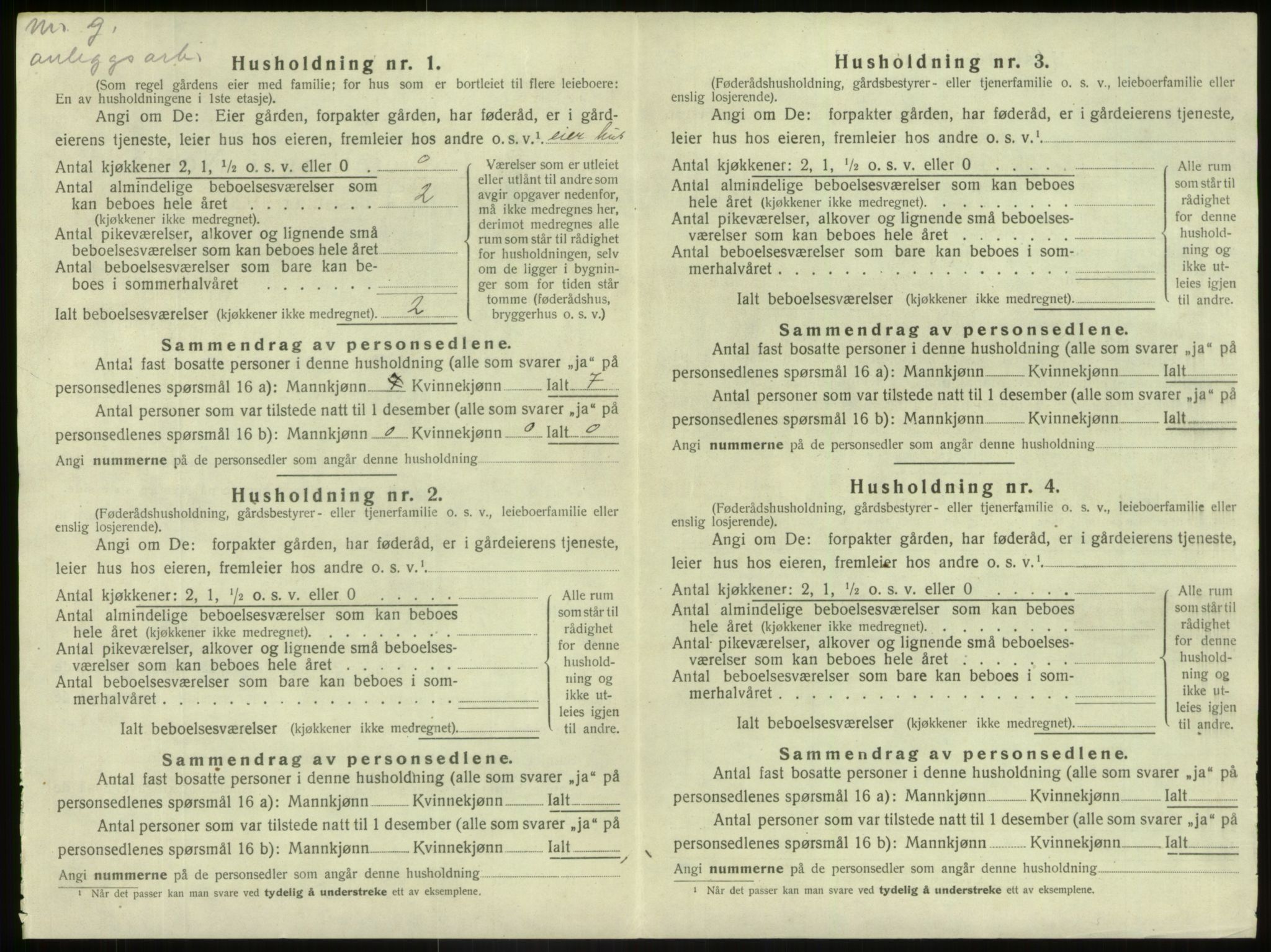 SAB, 1920 census for Hafslo, 1920, p. 998