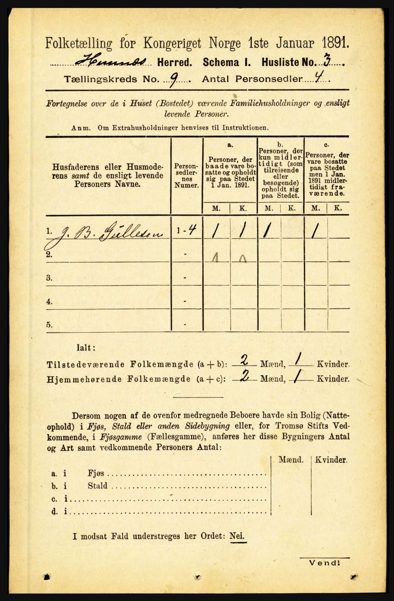 RA, 1891 census for 1832 Hemnes, 1891, p. 4253