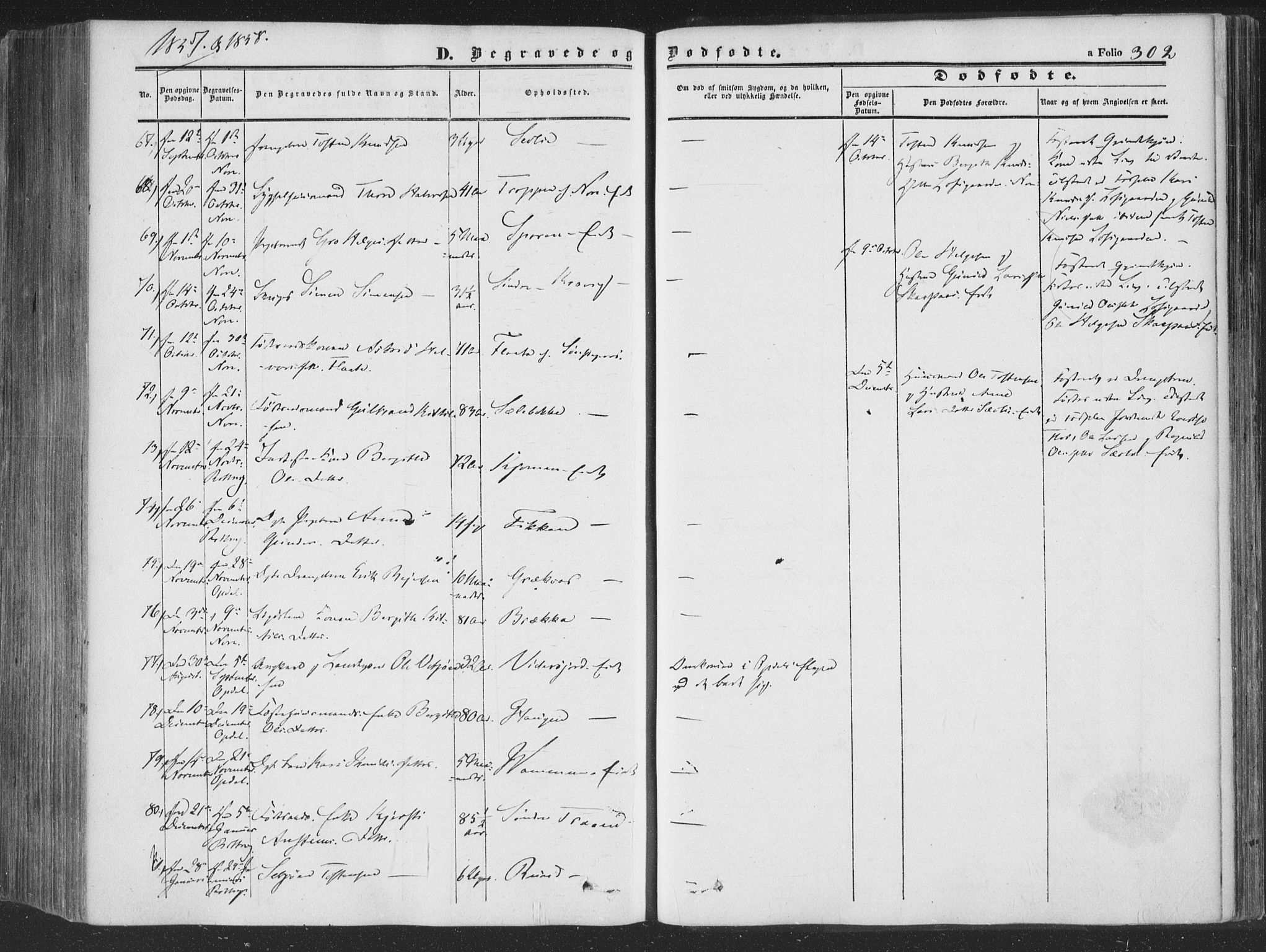 Rollag kirkebøker, SAKO/A-240/F/Fa/L0008: Parish register (official) no. I 8, 1847-1860, p. 302