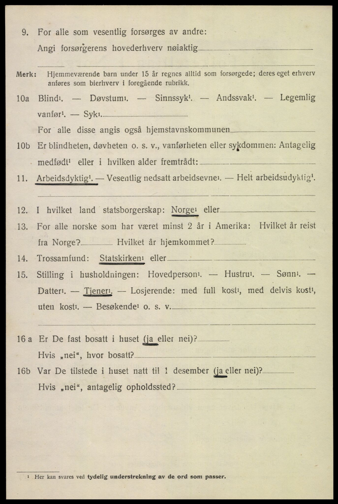 SAK, 1920 census for Fjære, 1920, p. 11734