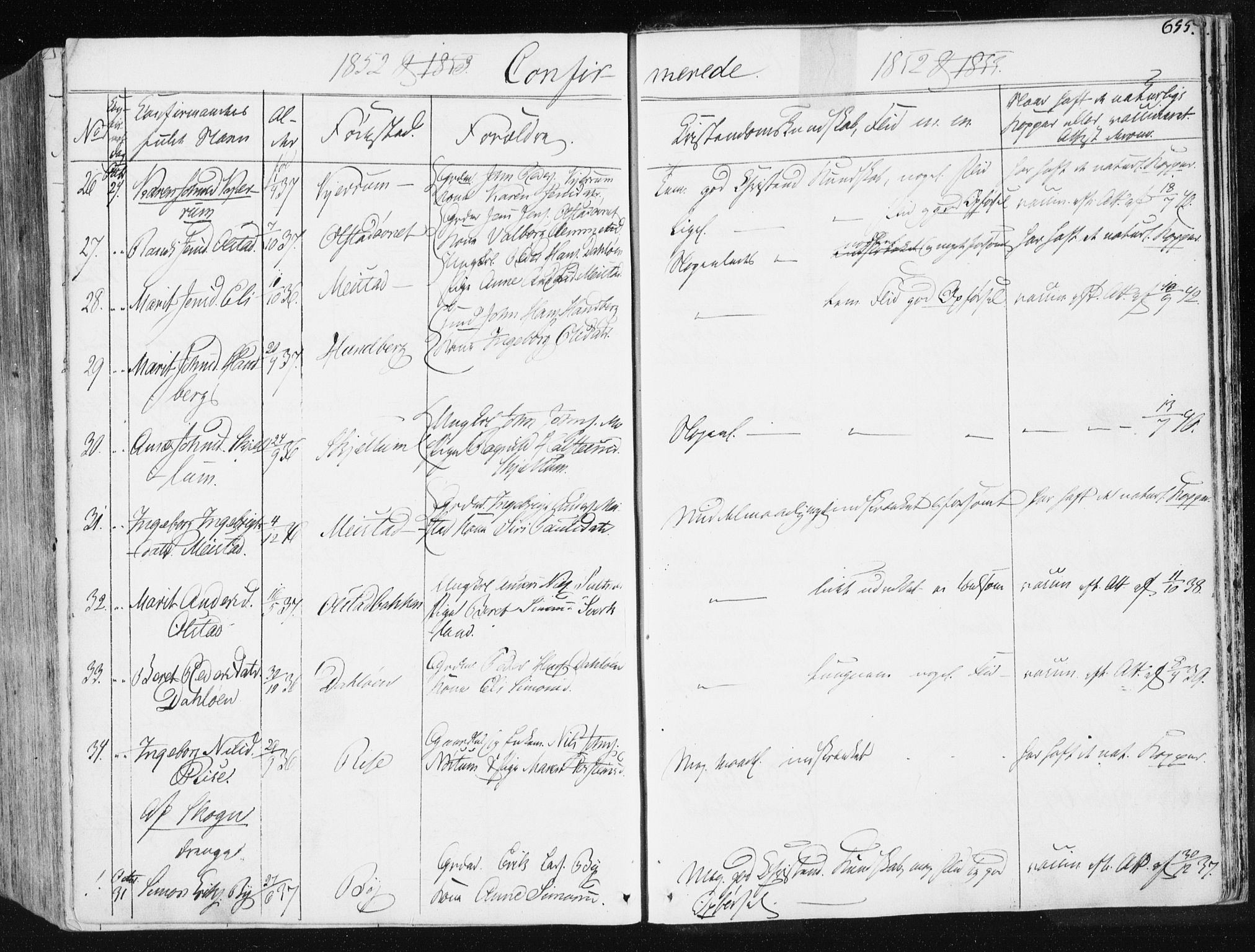 Ministerialprotokoller, klokkerbøker og fødselsregistre - Sør-Trøndelag, AV/SAT-A-1456/665/L0771: Parish register (official) no. 665A06, 1830-1856, p. 655