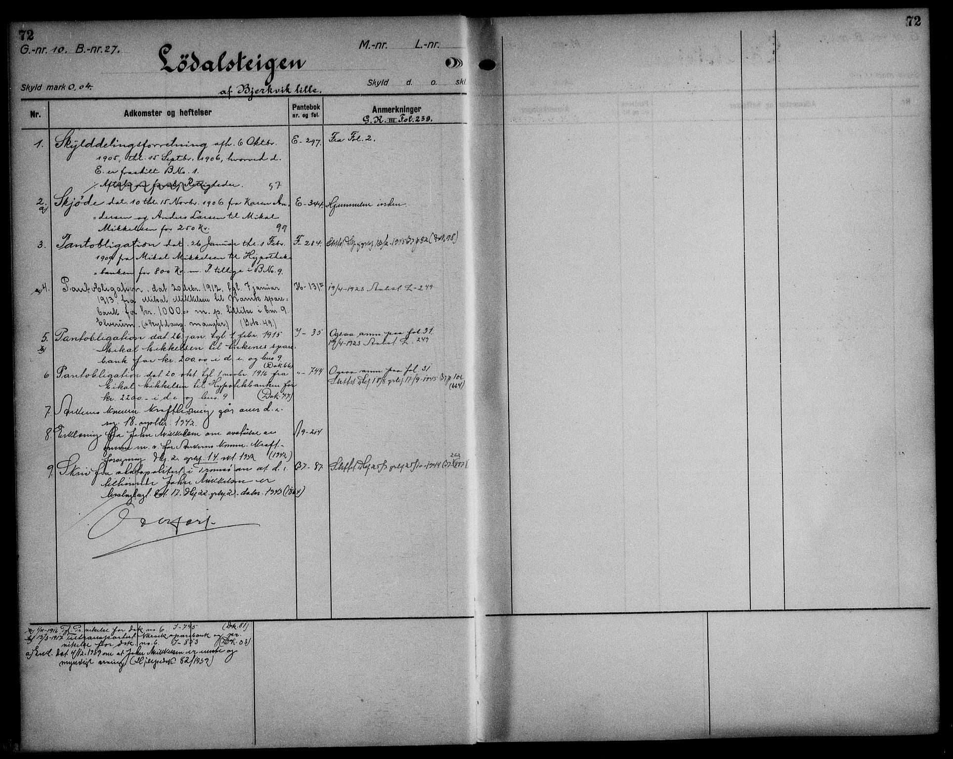 Steigen og Ofoten sorenskriveri, AV/SAT-A-0030/1/2/2A/L0029: Mortgage register no. 29, 1912-1954, p. 72