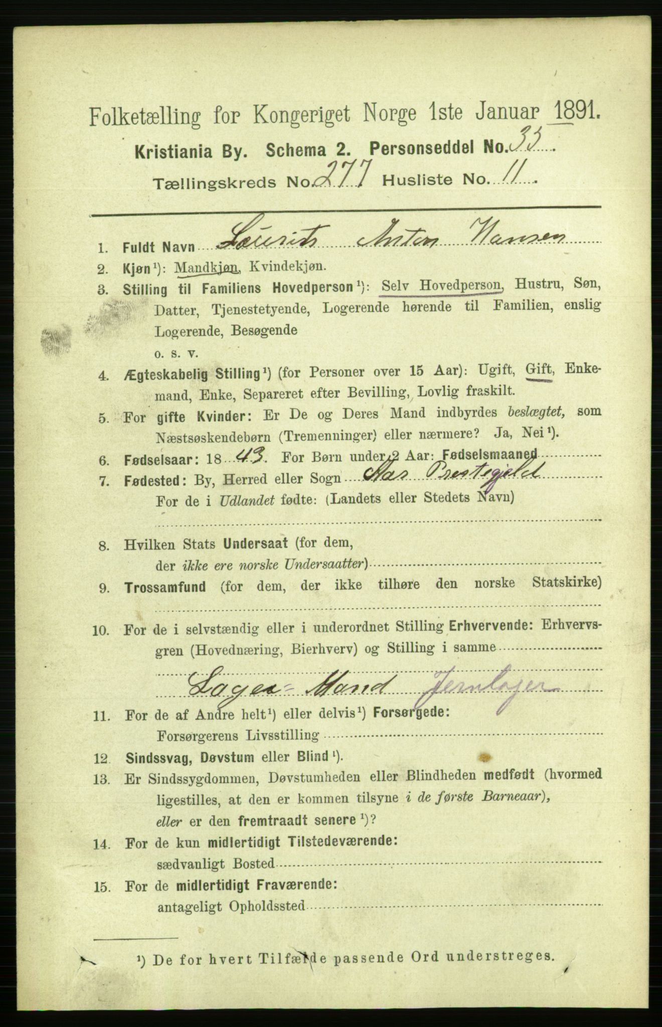 RA, 1891 census for 0301 Kristiania, 1891, p. 168259