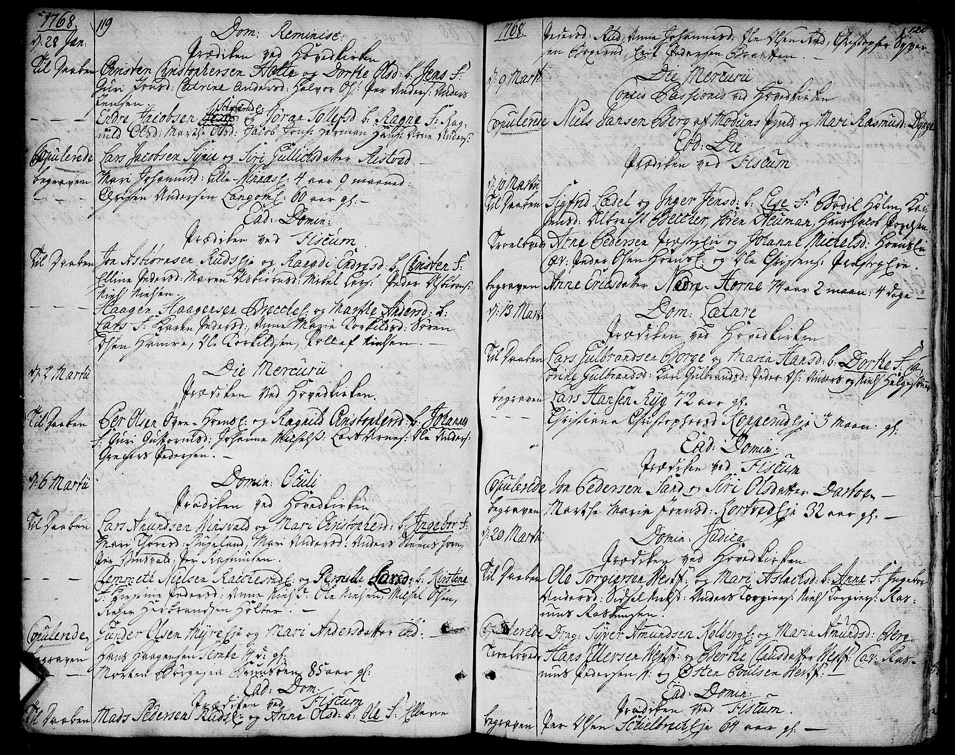 Eiker kirkebøker, AV/SAKO-A-4/F/Fa/L0008: Parish register (official) no. I 8, 1764-1788, p. 119-120