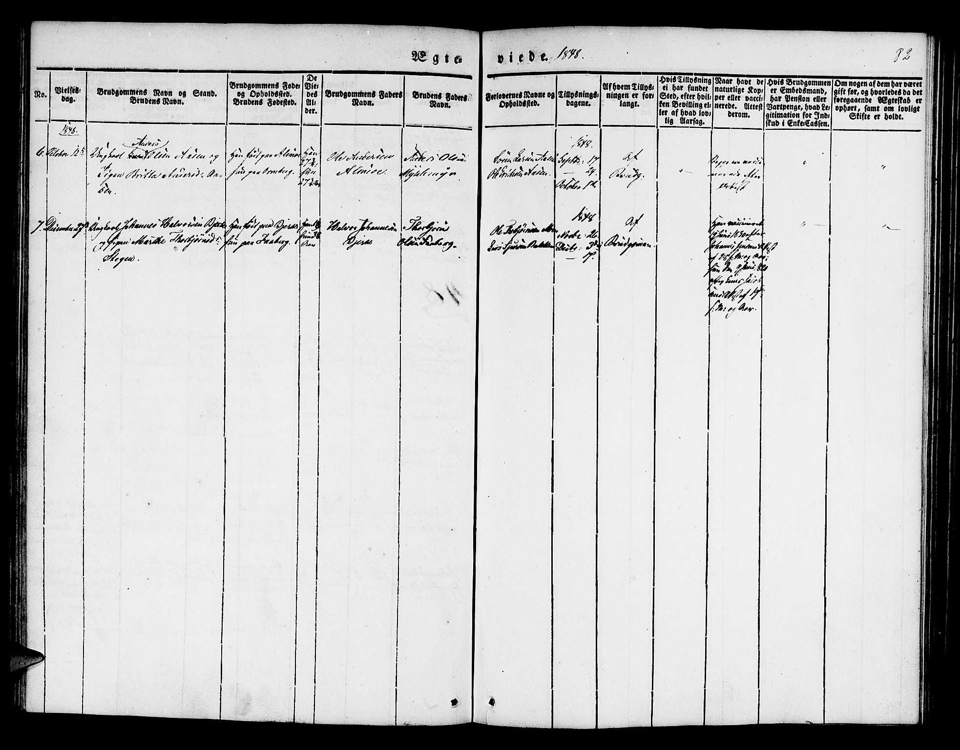 Jostedal sokneprestembete, AV/SAB-A-80601/H/Haa/Haaa/L0004: Parish register (official) no. A 4, 1837-1848, p. 82