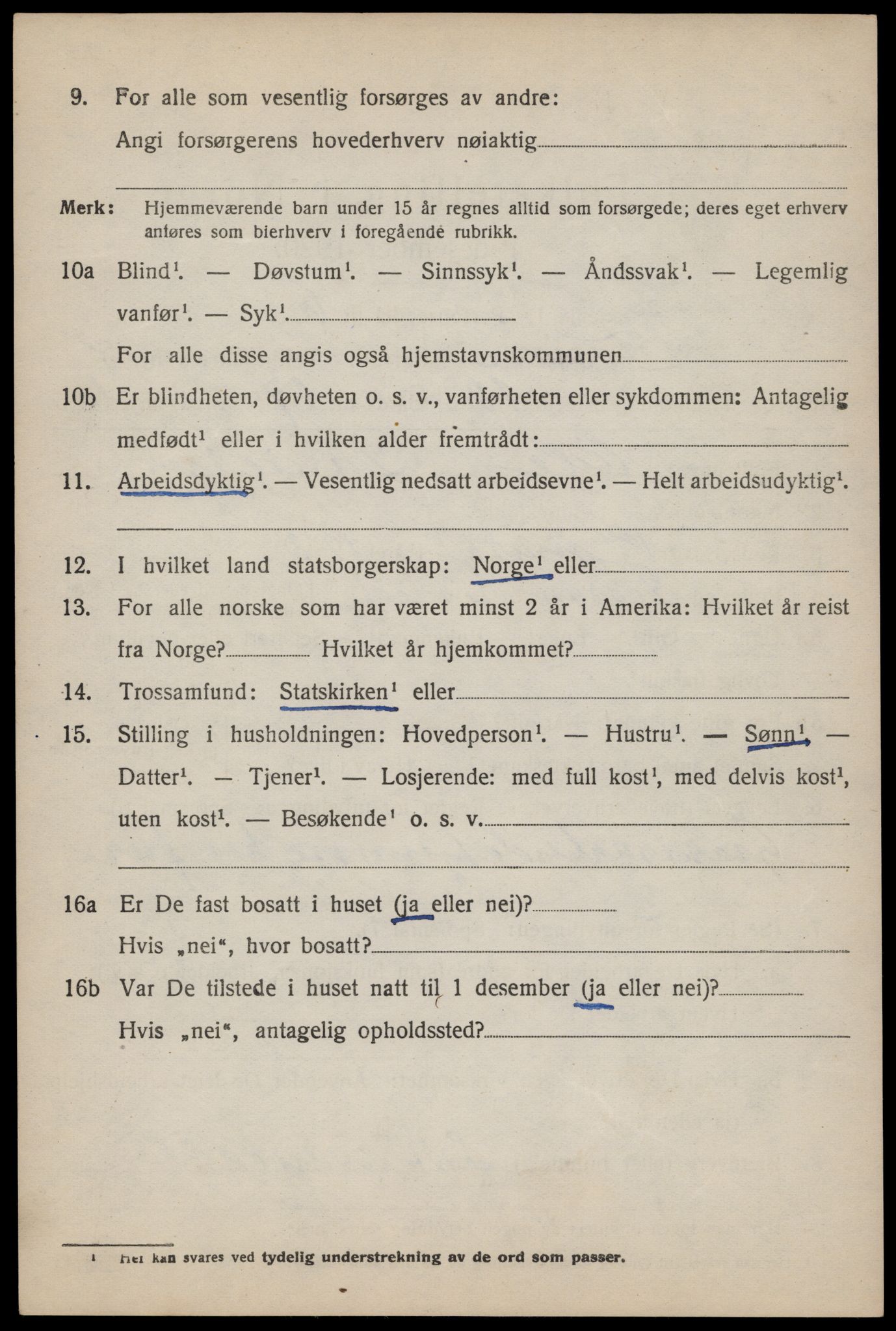 SAST, 1920 census for Forsand, 1920, p. 3968