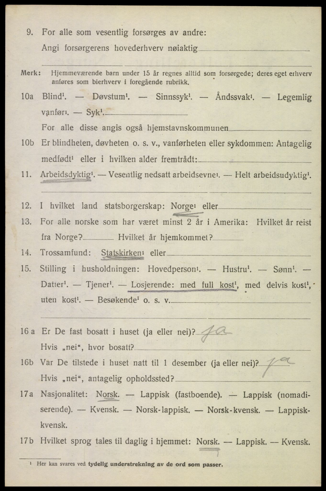 SAT, 1920 census for Hadsel, 1920, p. 14933