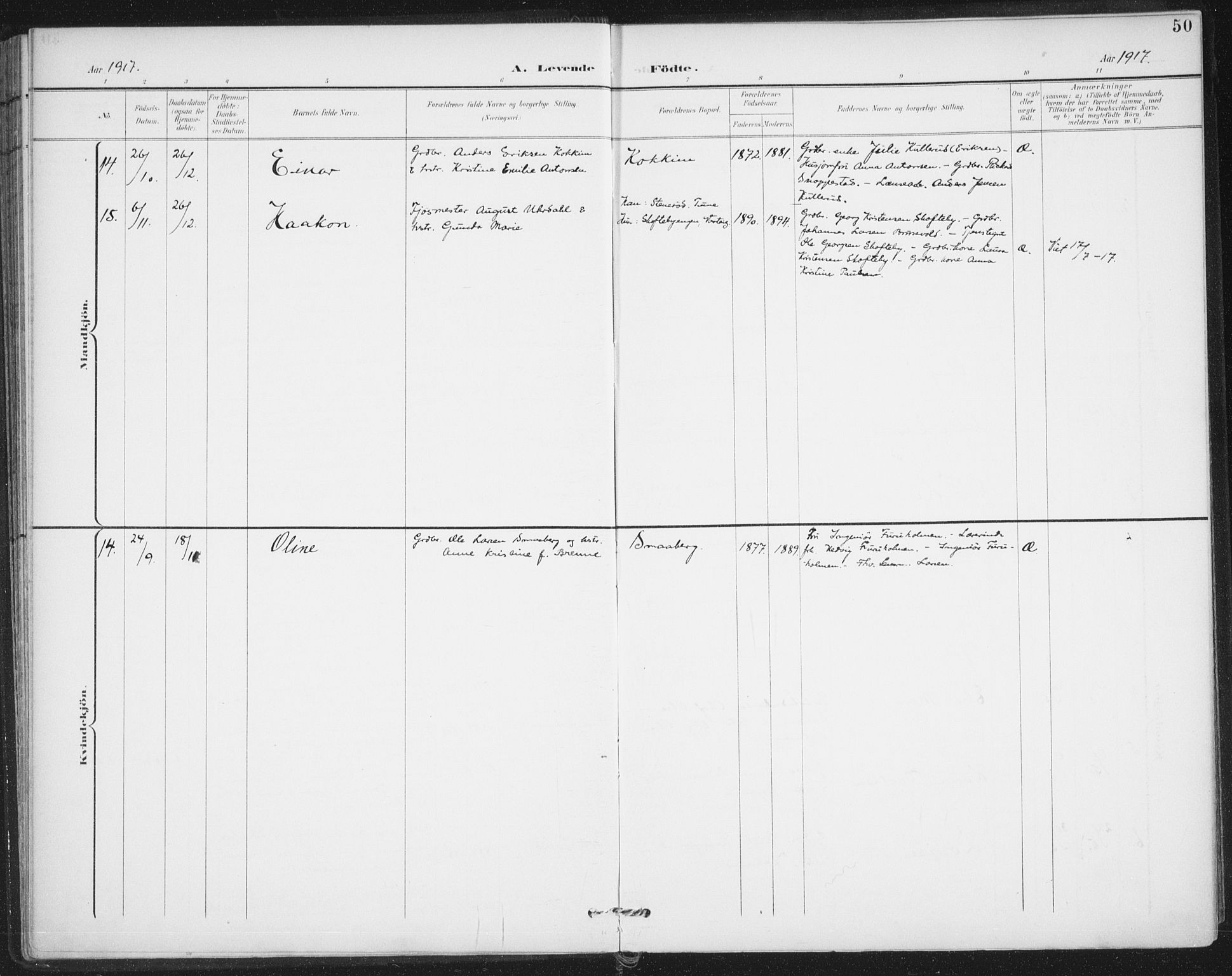 Varteig prestekontor Kirkebøker, AV/SAO-A-10447a/F/Fa/L0003: Parish register (official) no. 3, 1899-1919, p. 50