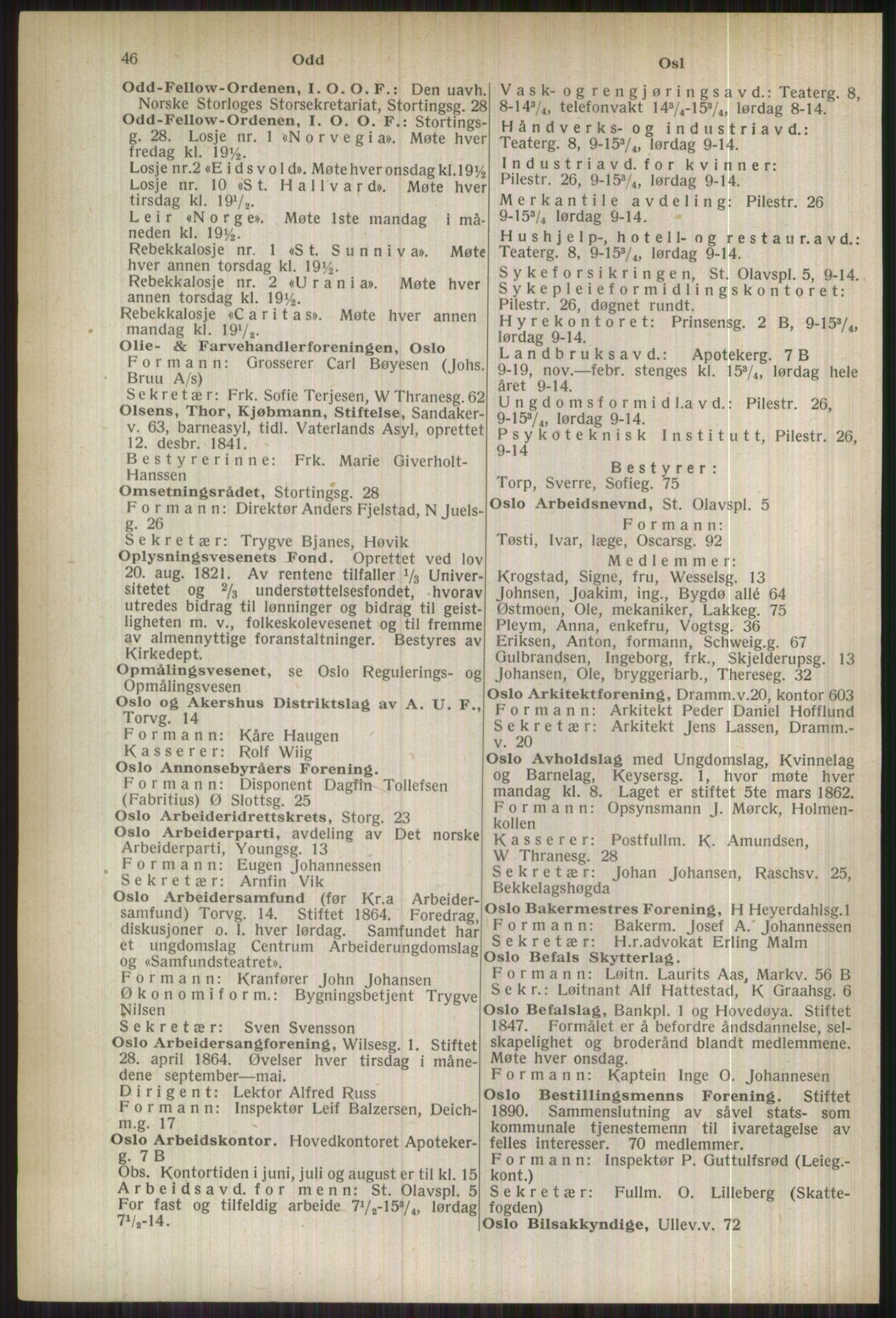Kristiania/Oslo adressebok, PUBL/-, 1937, p. 46