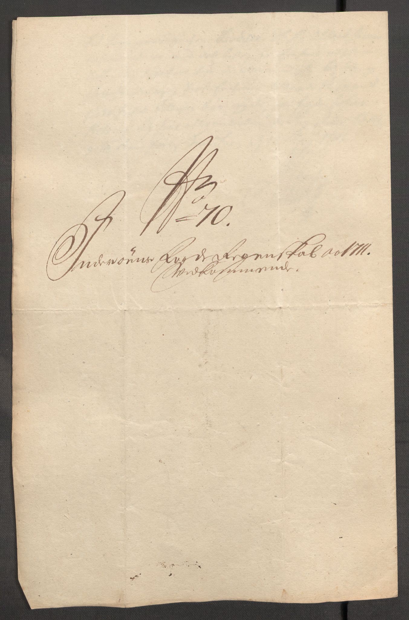 Rentekammeret inntil 1814, Reviderte regnskaper, Fogderegnskap, AV/RA-EA-4092/R63/L4319: Fogderegnskap Inderøy, 1711, p. 399