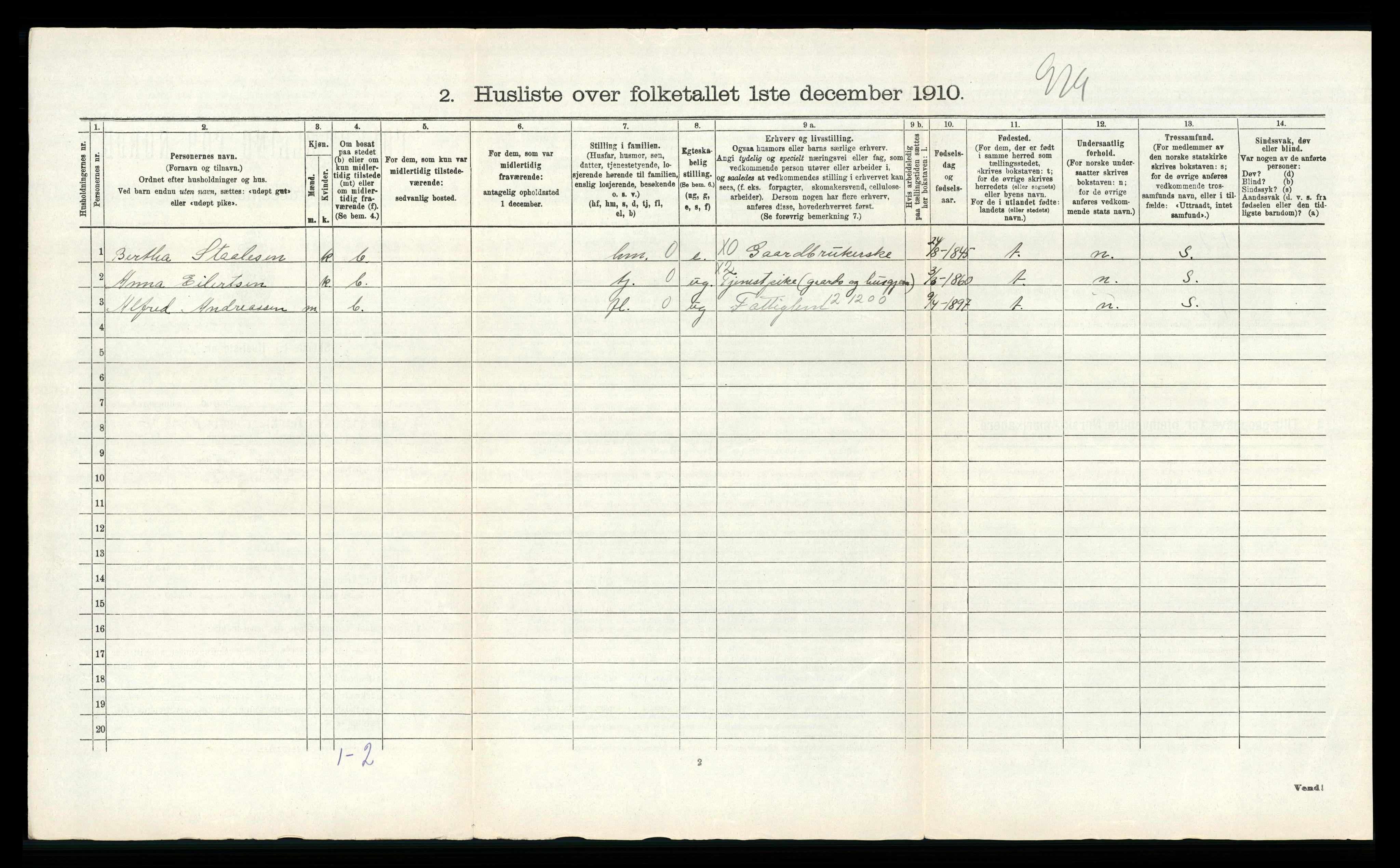 RA, 1910 census for Spind, 1910, p. 455