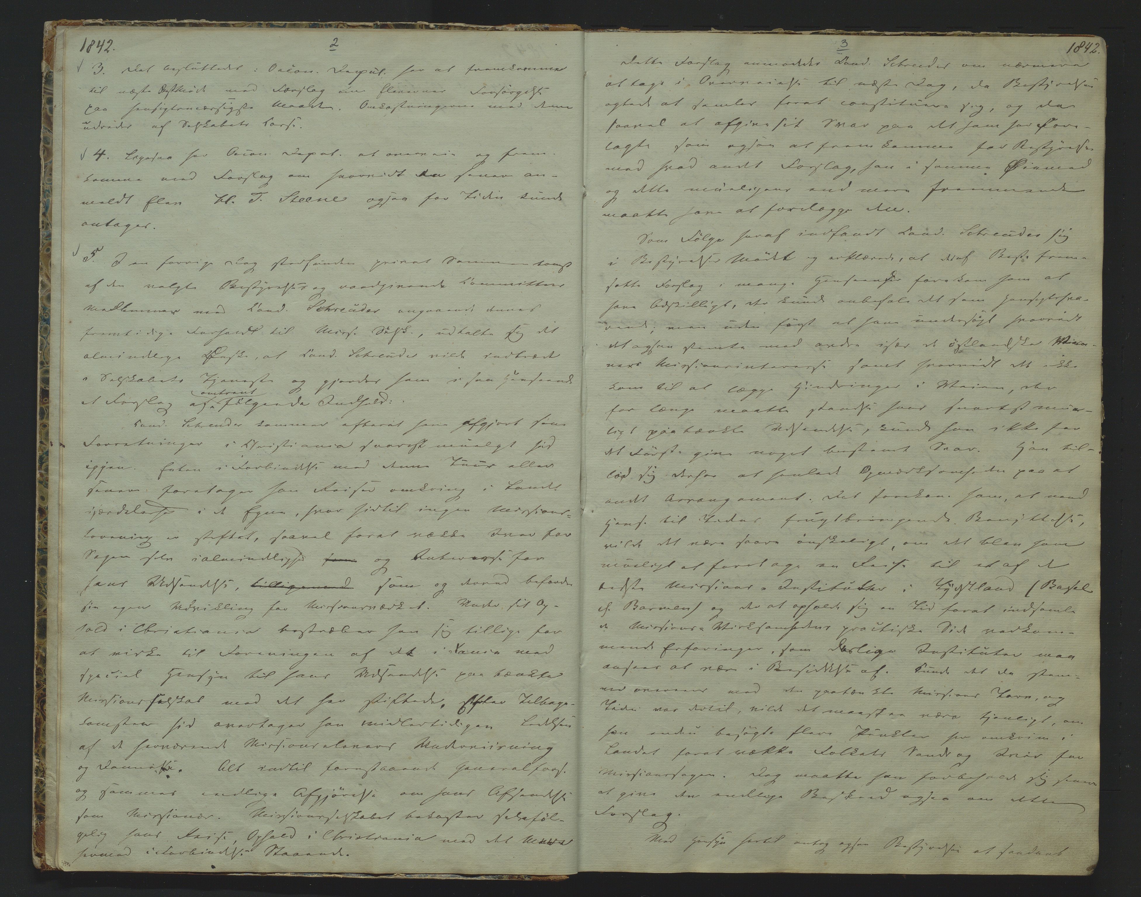 Det Norske Misjonsselskap - hovedadministrasjonen, VID/MA-A-1045/D/Da/Daa/L0006: Styreprotokoll nr. I, 12. august 1842 - 6. oktober 1853, 1842-1853, p. 2-3