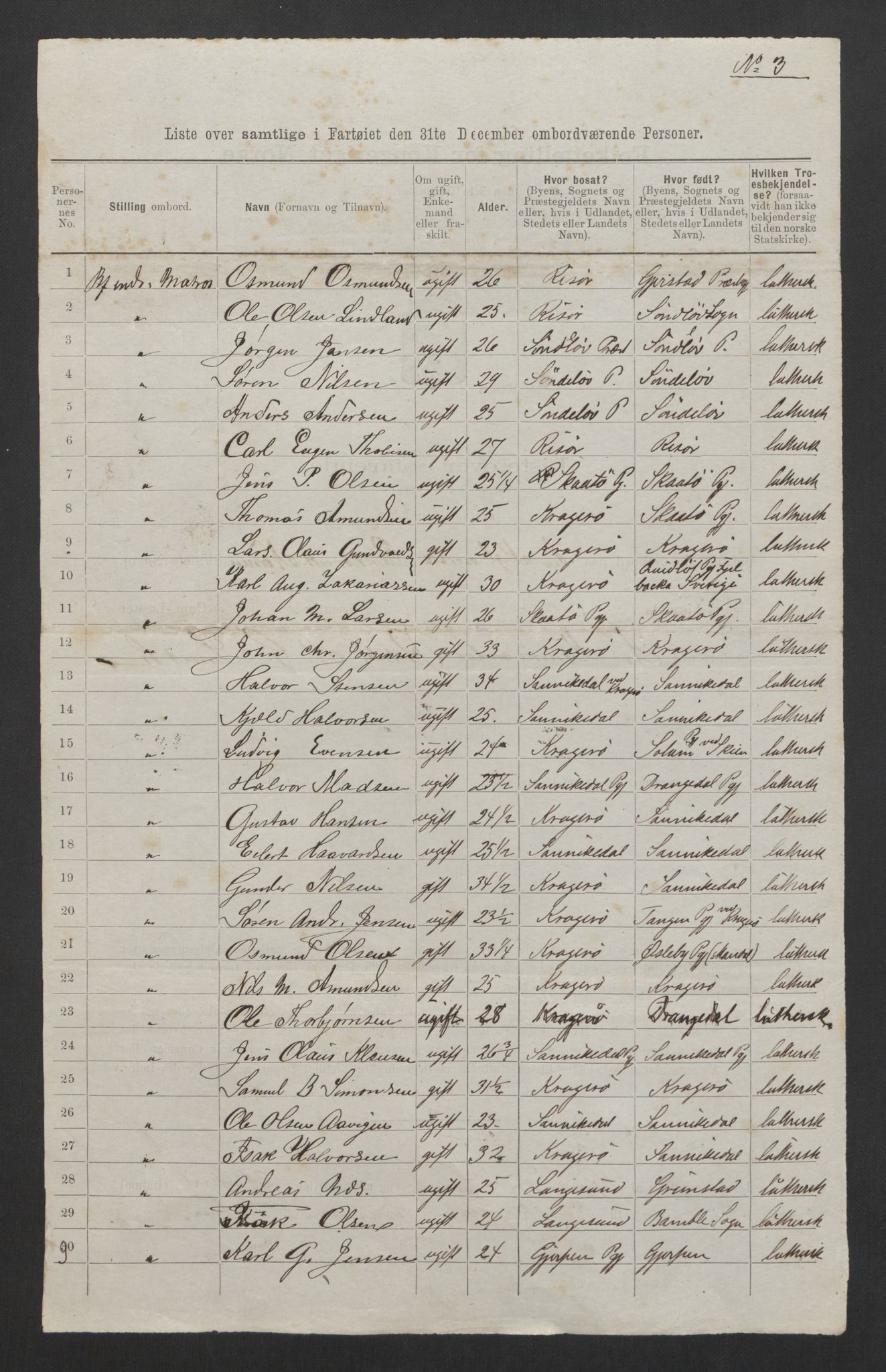 RA, 1875 census, lists of crew on ships: Ships in domestic ports, 1875, p. 192