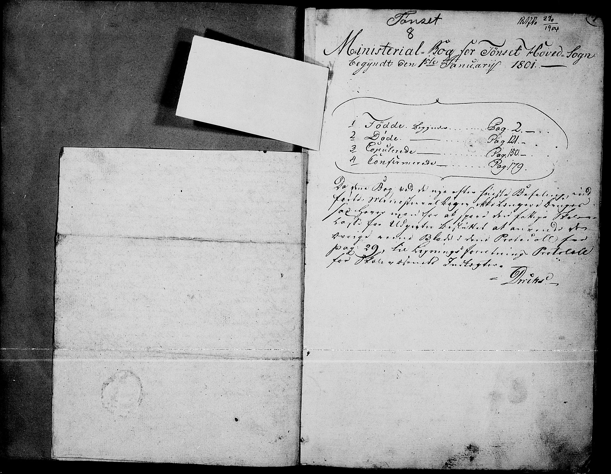 Tynset prestekontor, SAH/PREST-058/H/Ha/Haa/L0015: Parish register (official) no. 15, 1801-1814, p. 1