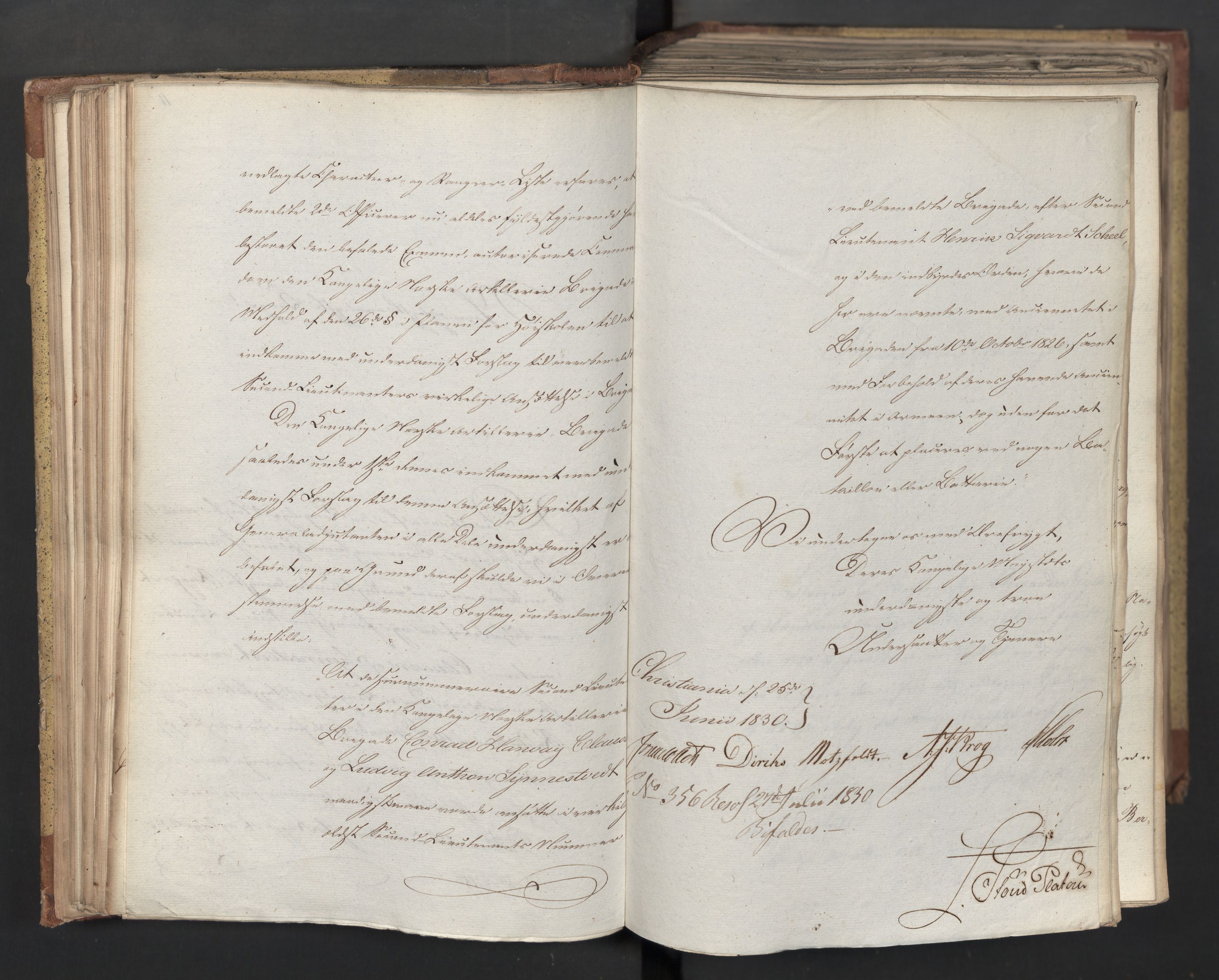 Statsrådsavdelingen i Stockholm, RA/S-1003/D/Da/L0066: Regjeringsinnstillinger nr. 240-449, 1830, p. 130