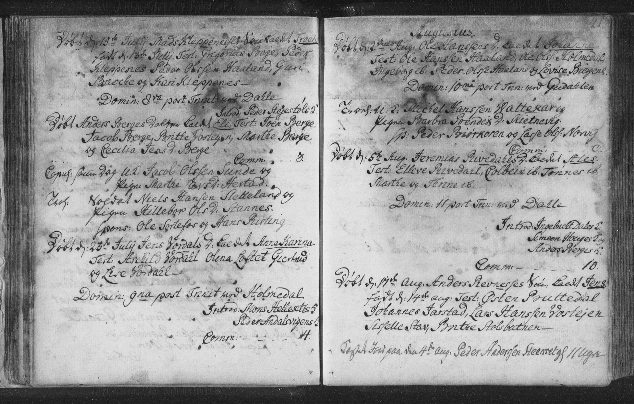 Fjaler sokneprestembete, AV/SAB-A-79801/H/Haa/Haaa/L0002: Parish register (official) no. A 2, 1779-1798, p. 47