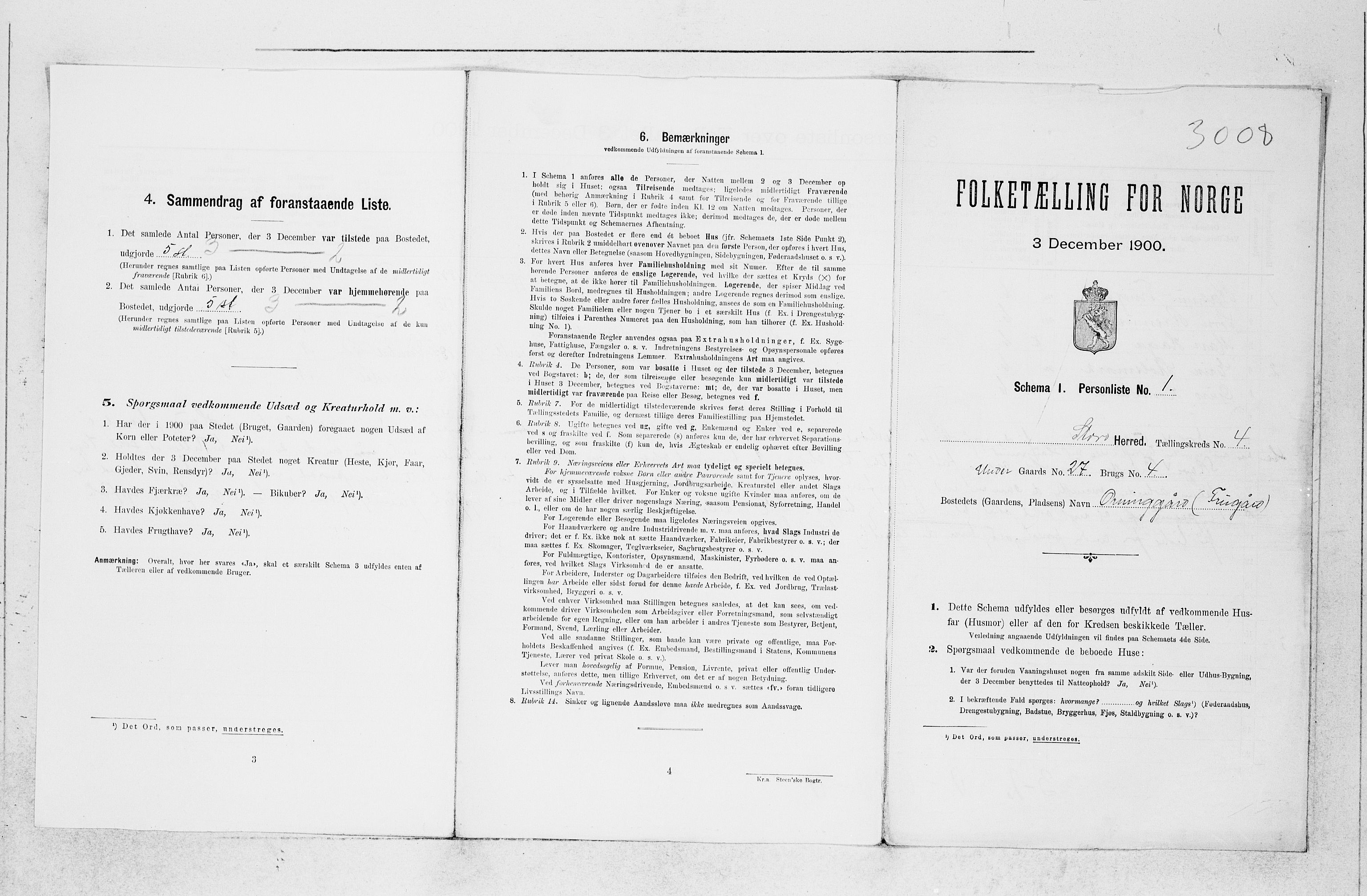 SAB, 1900 census for Stord, 1900, p. 378