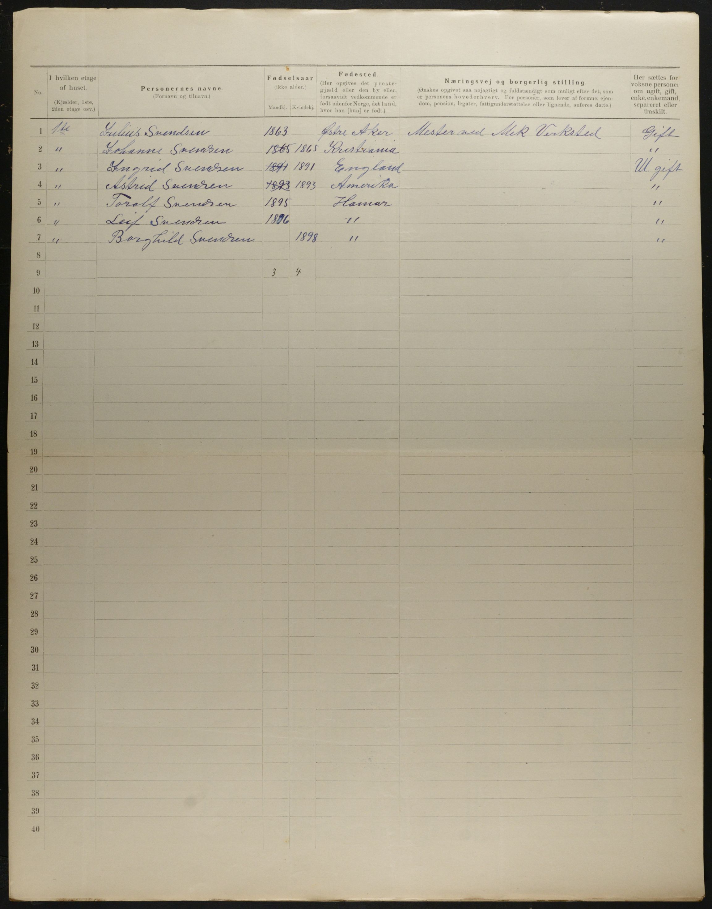 OBA, Municipal Census 1901 for Kristiania, 1901, p. 3590