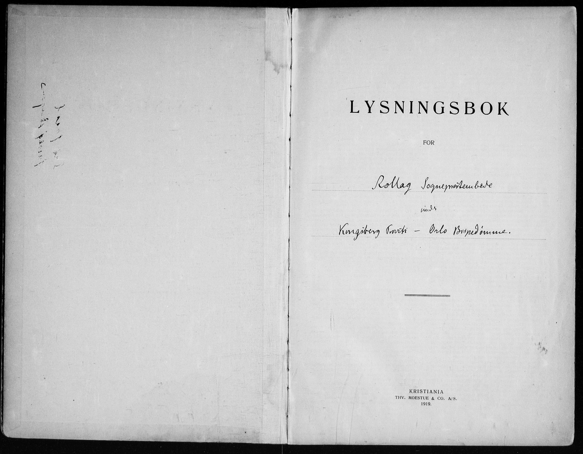 Rollag kirkebøker, SAKO/A-240/H/Ha/L0001: Banns register no. 1, 1920-1966