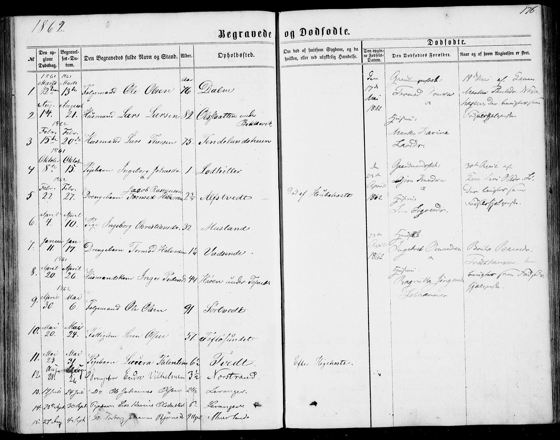 Nedstrand sokneprestkontor, SAST/A-101841/01/IV: Parish register (official) no. A 9, 1861-1876, p. 176