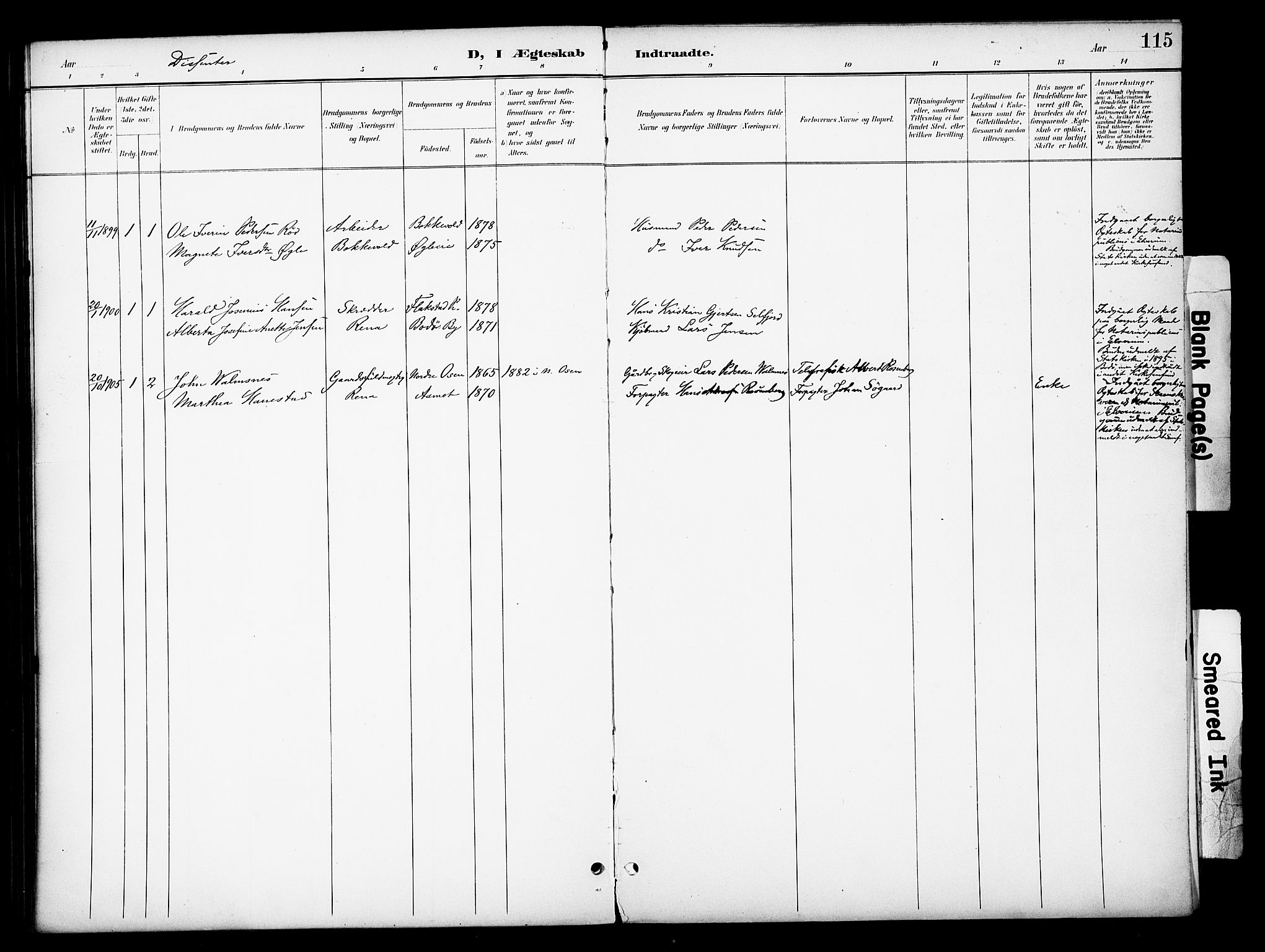 Åmot prestekontor, Hedmark, SAH/PREST-056/H/Ha/Haa/L0013: Parish register (official) no. 13, 1898-1906, p. 115