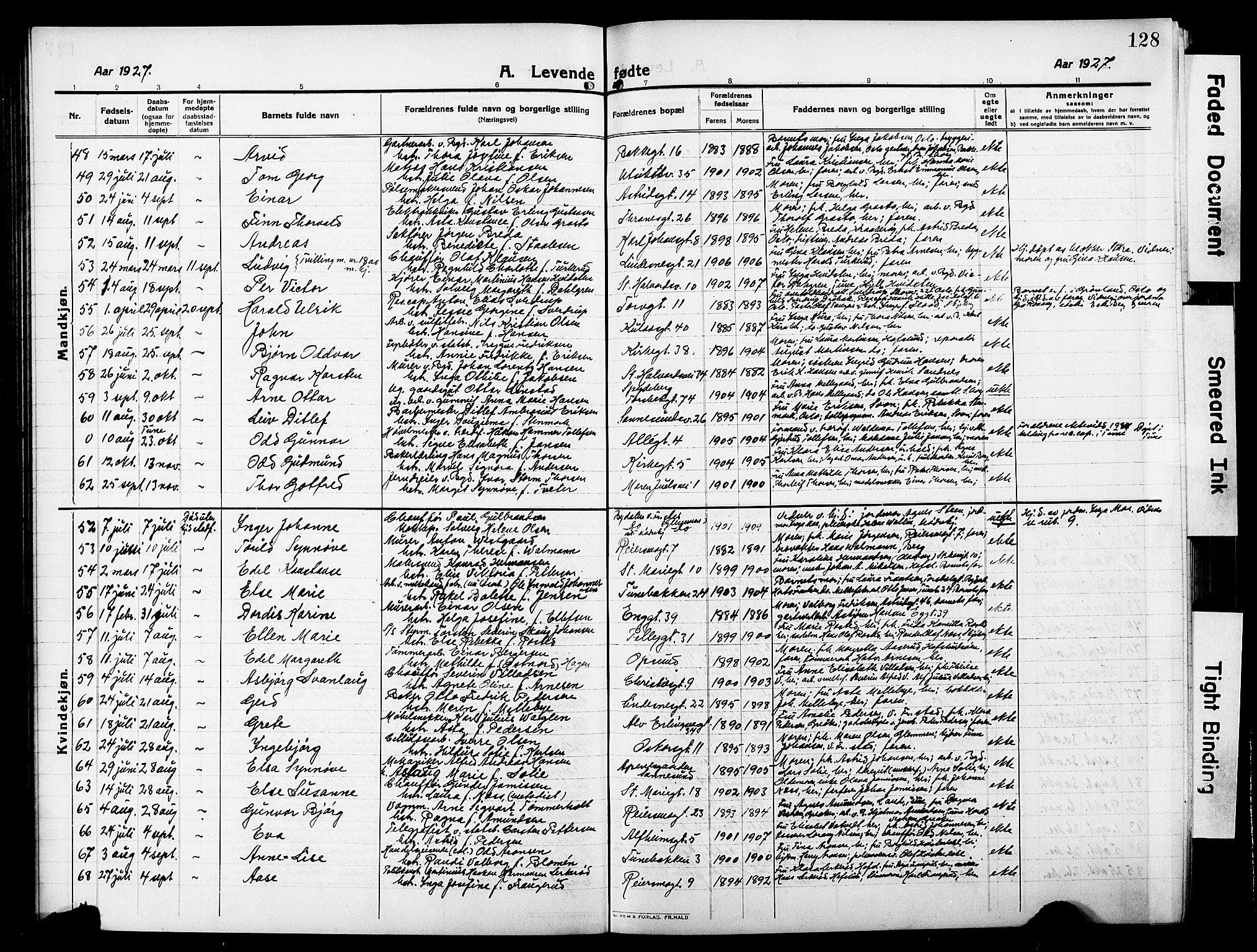 Sarpsborg prestekontor Kirkebøker, AV/SAO-A-2006/G/Ga/L0002: Parish register (copy) no. 2, 1912-1931, p. 128