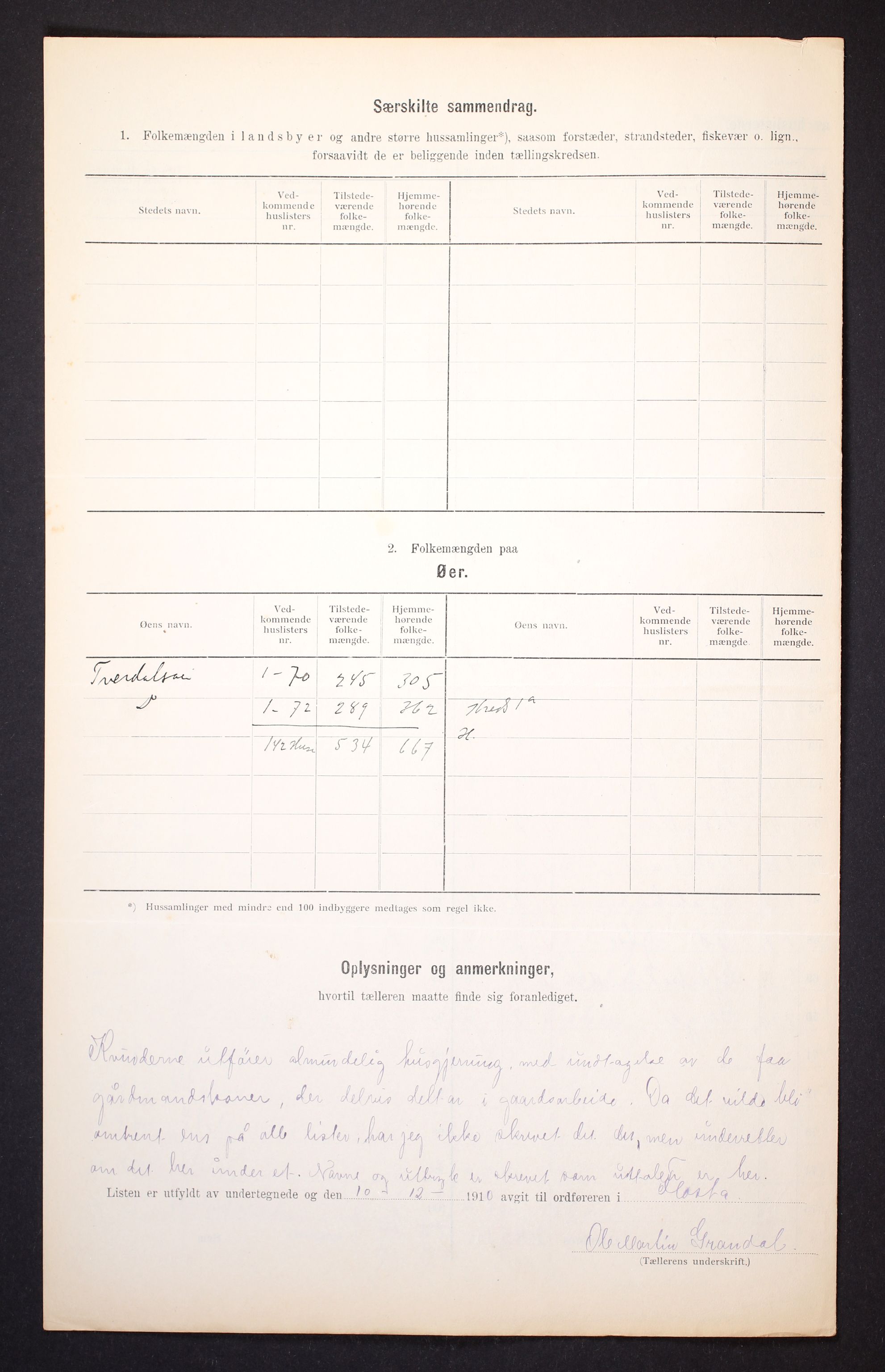 RA, 1910 census for Flosta, 1910, p. 6